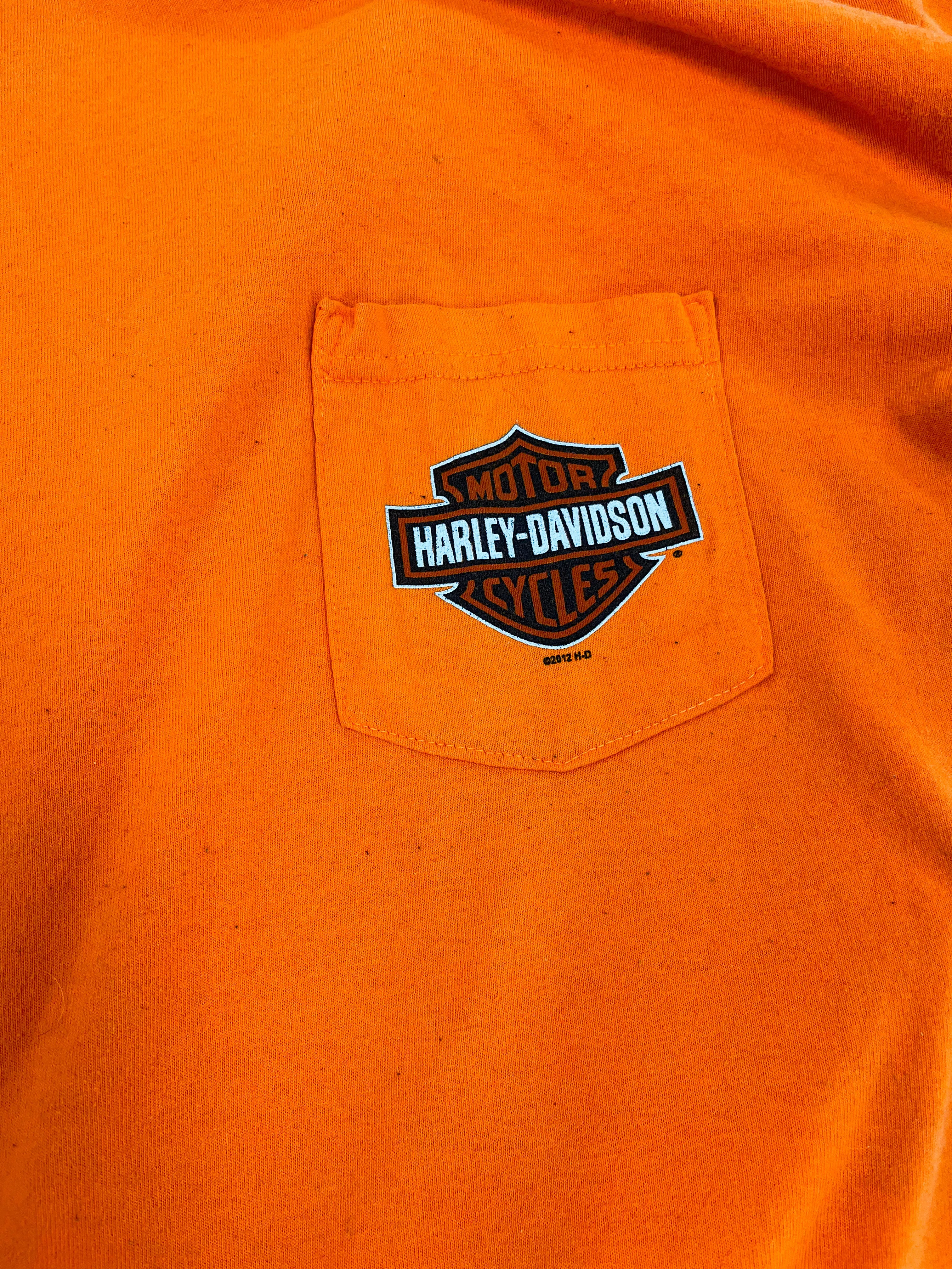 D- 2012 Harley Davidson Portsmouth, VA Text Long Sleeve Tee sold by HG Vintage product image thumbnail 2
