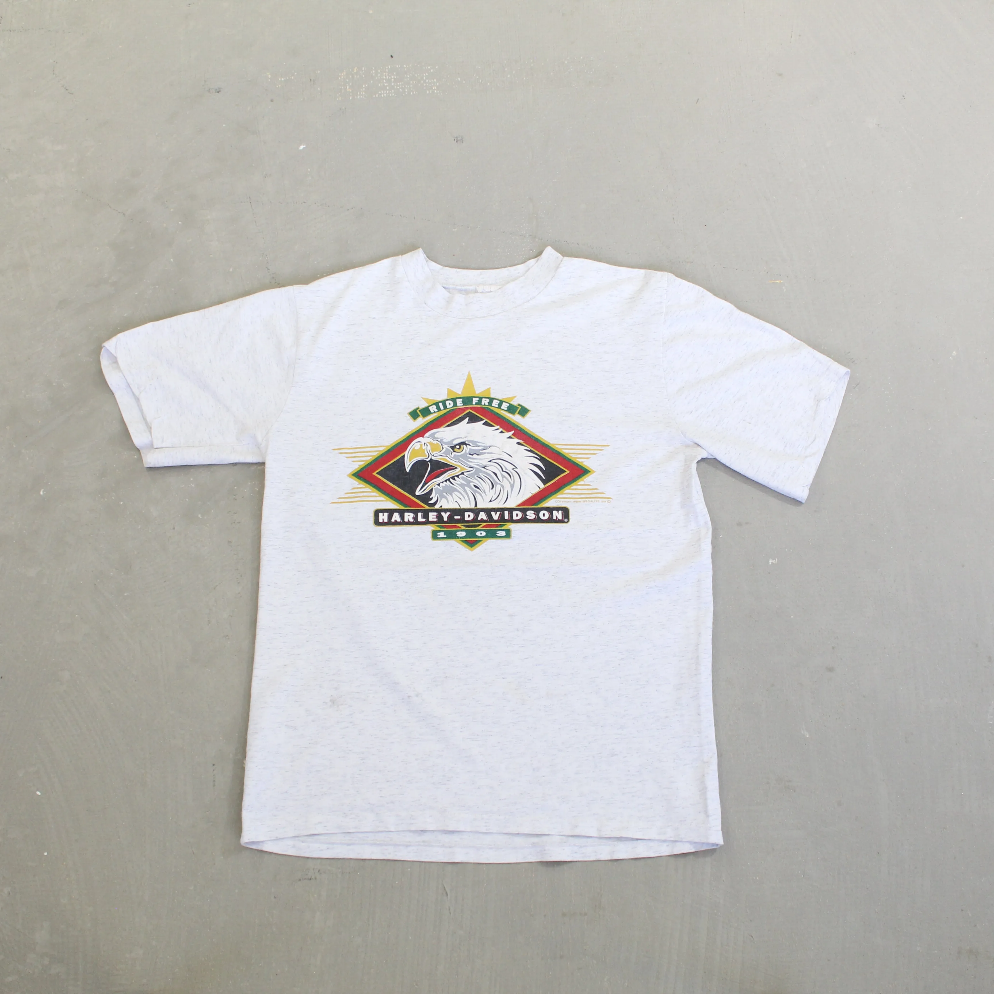 D- Vintage 1994 Harley Davidson Ride Free Eagle Single Stitch Tee sold by HG Vintage