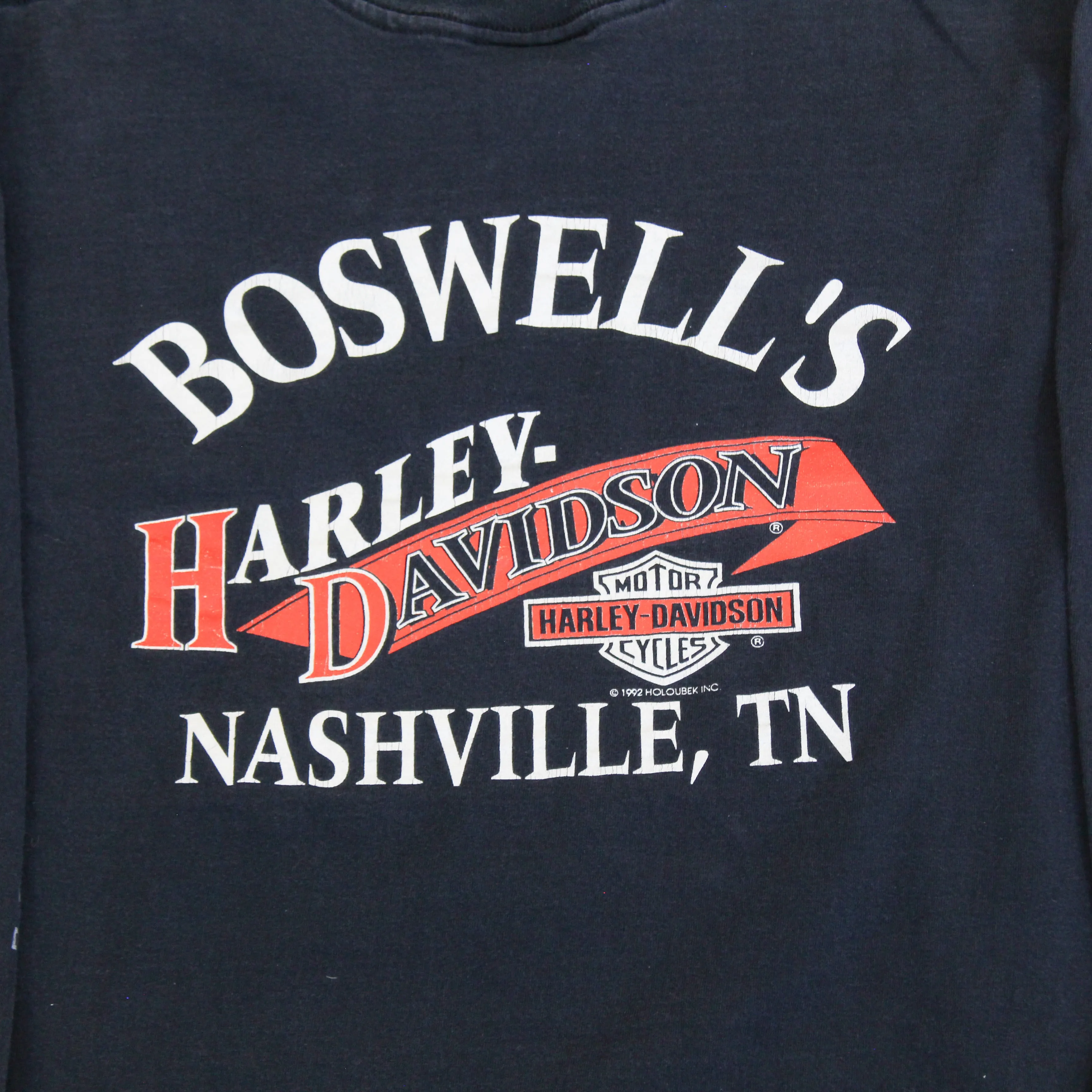 D- Vintage 1992 Harley Davidson Nashville, TN Long Sleeve Tee sold by HG Vintage product image thumbnail 4