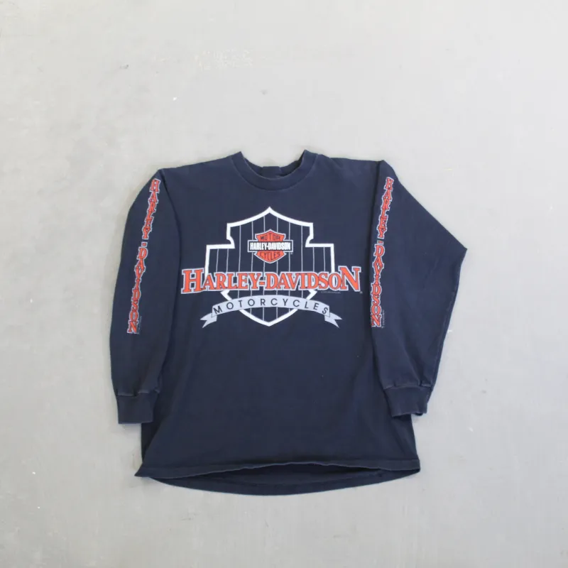 D- Vintage 1992 Harley Davidson Nashville, TN Long Sleeve Tee sold by HG Vintage