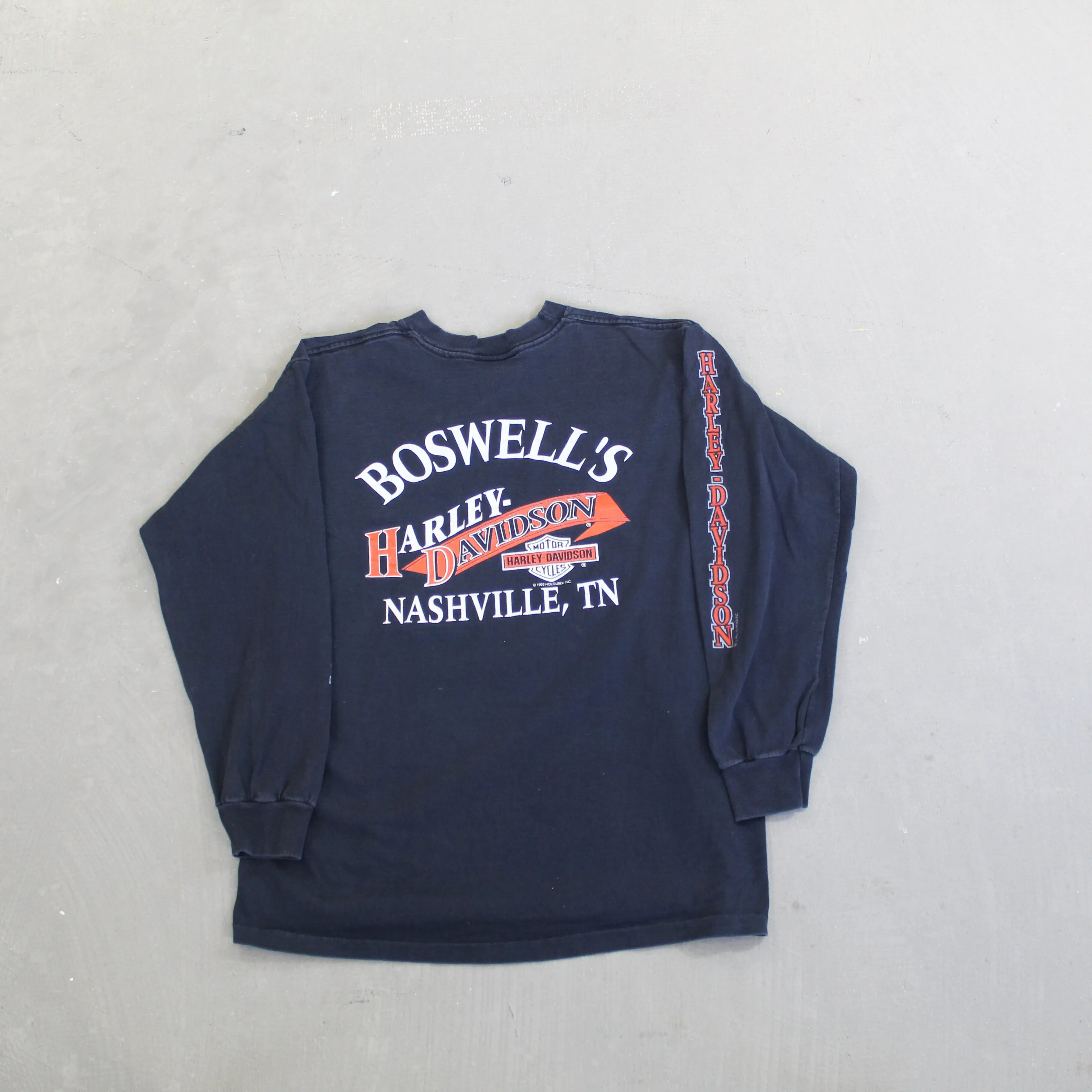 D- Vintage 1992 Harley Davidson Nashville, TN Long Sleeve Tee sold by HG Vintage product image thumbnail 3