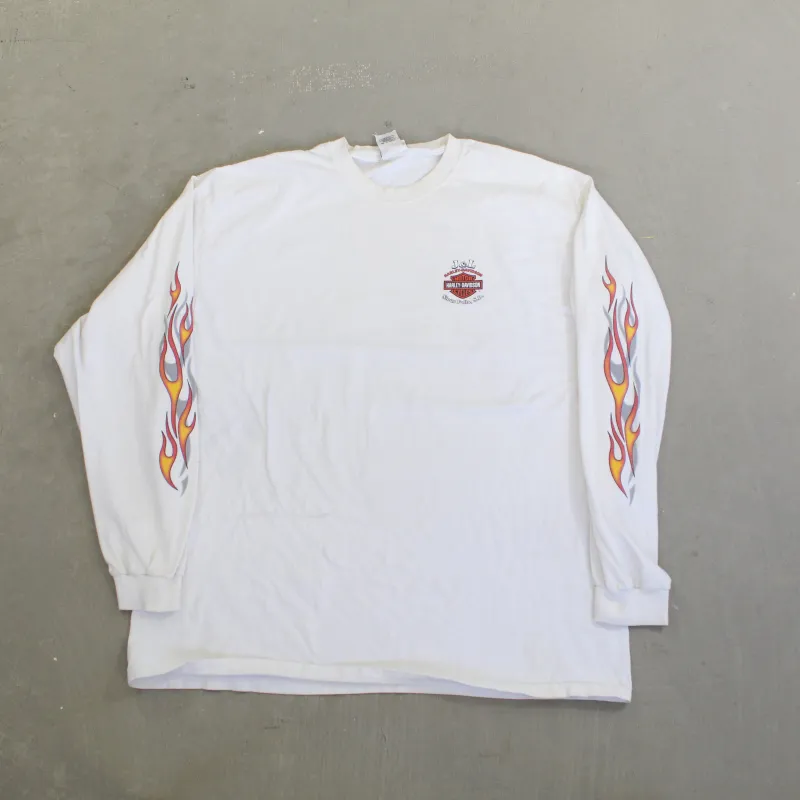 D- Vintage 2004 Harley Davidson Sioux Falls Flames Long Sleeve Tee sold by HG Vintage