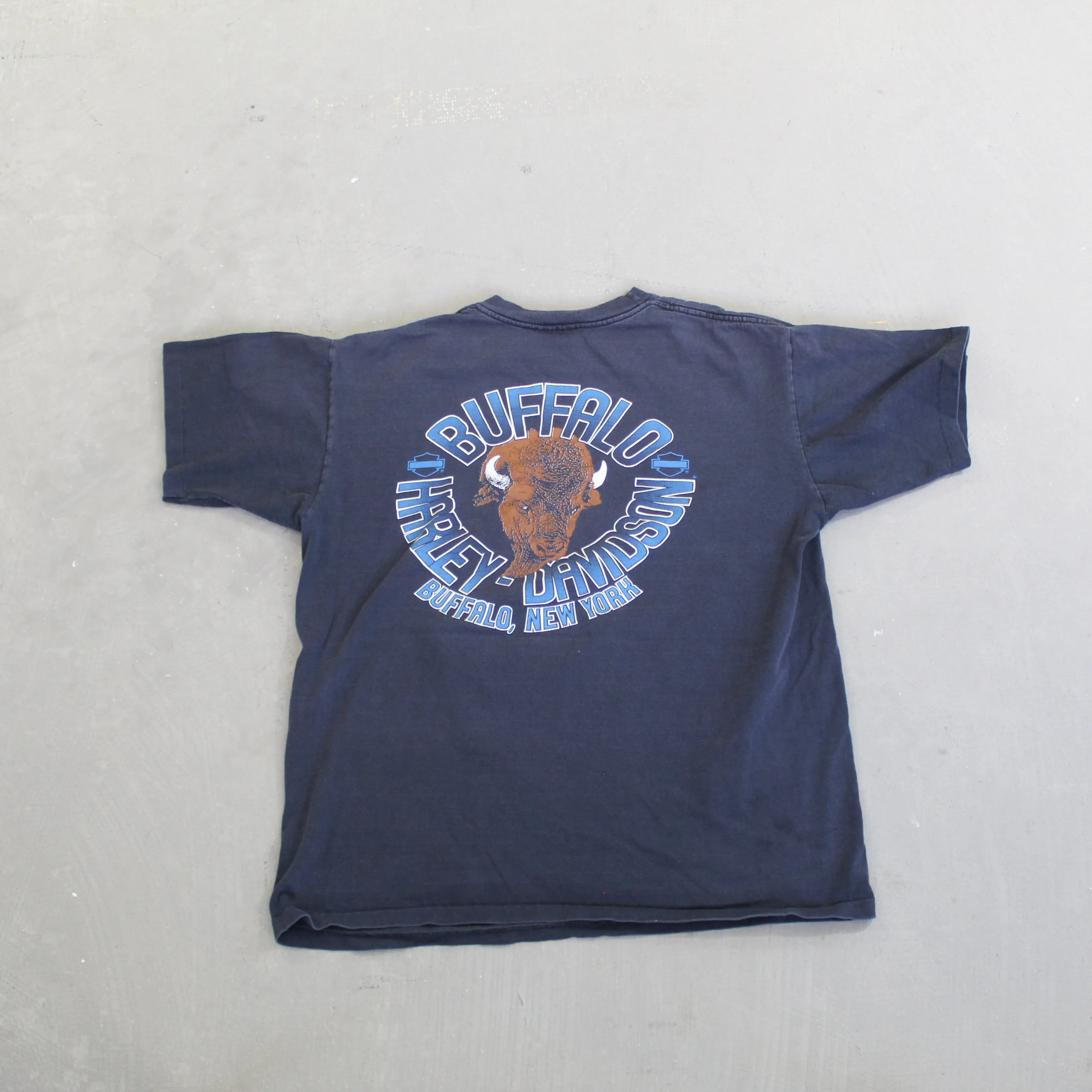 D- Vintage 90s Harley Davidson Buffalo New York Single Stitch Tee sold by HG Vintage product image thumbnail 3