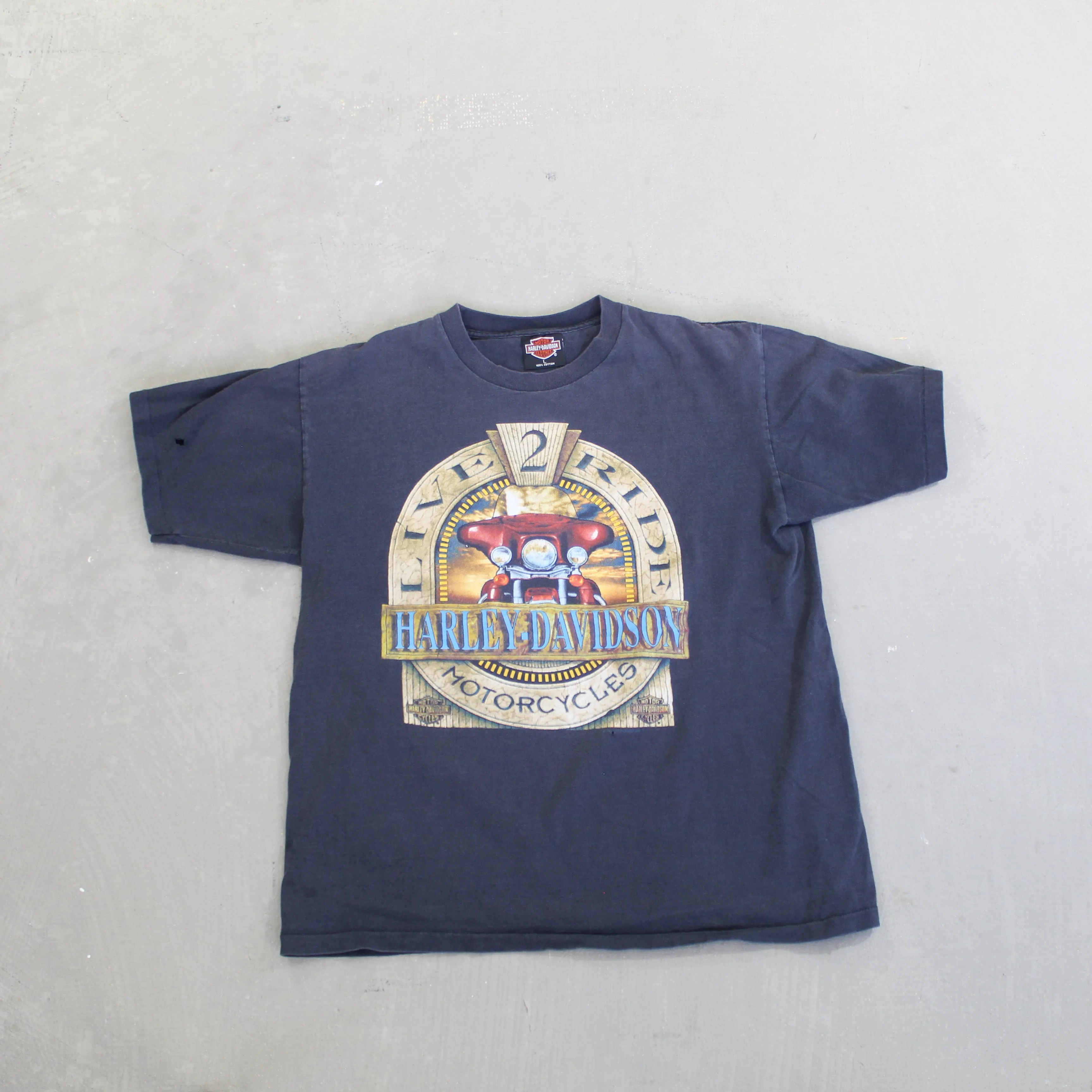 D- Vintage 90s Harley Davidson Buffalo New York Single Stitch Tee sold by HG Vintage