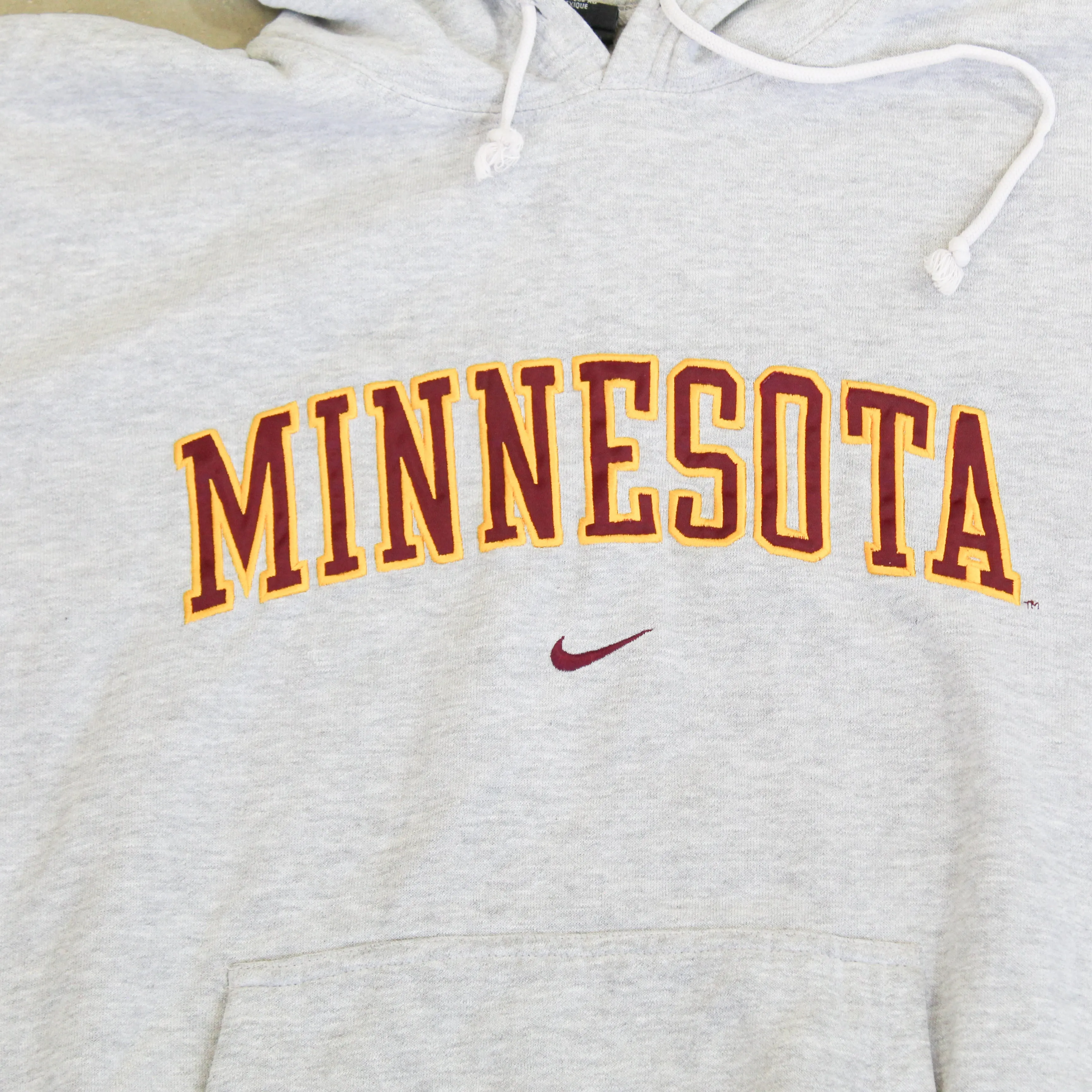 D- University of Minnesota Nike Team Embroidered Text & Swoosh Hoodie sold by HG Vintage product image thumbnail 2