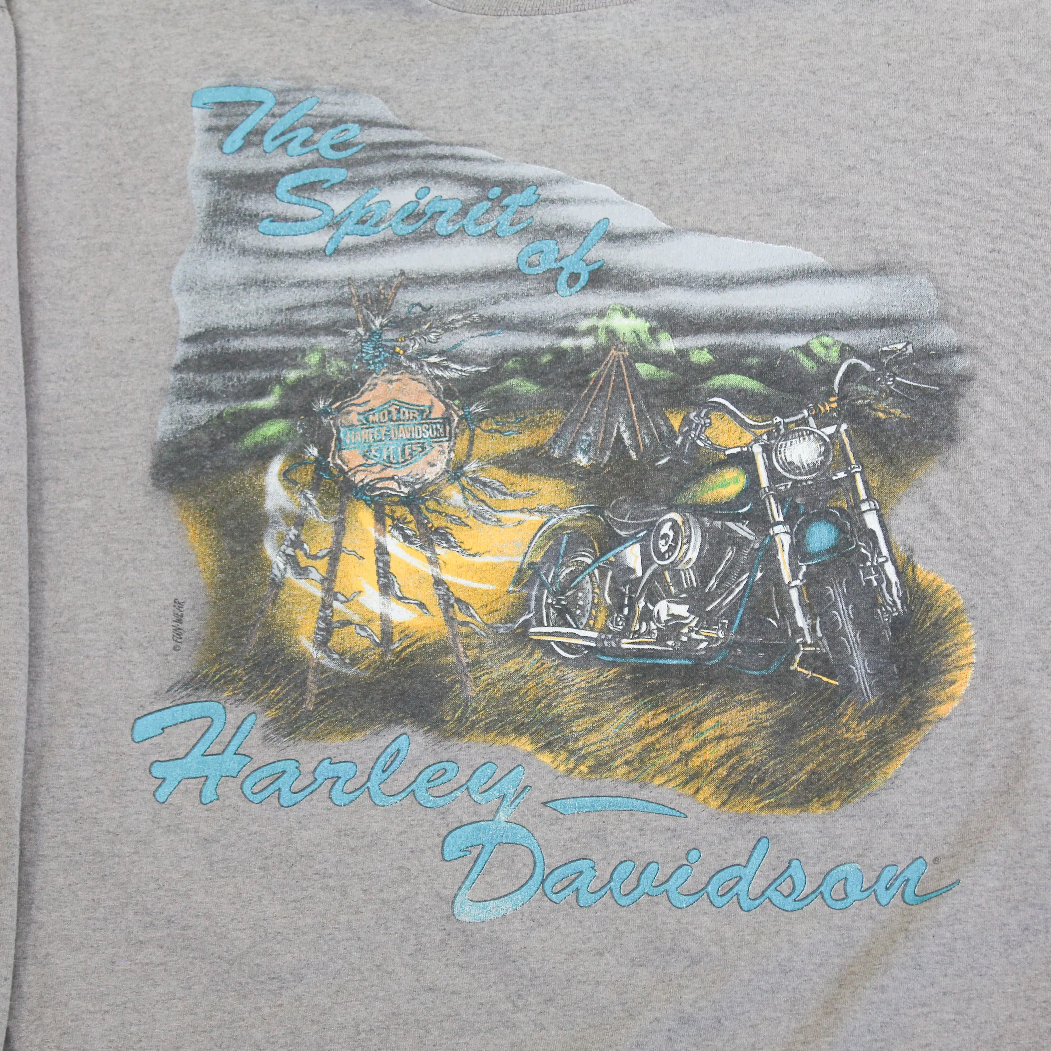 D- Vintage Harley Davidson The Spirit Of Graphic Long Sleeve Tee sold by HG Vintage product image thumbnail 2