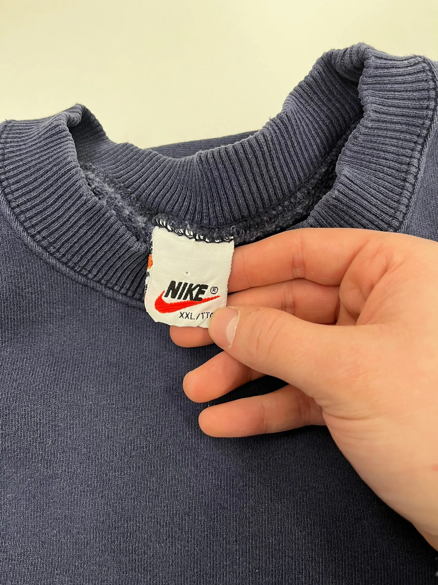 D- Vintage 90s Nike Chest Embroidered Text & Swoosh Crewneck sold by HG Vintage product image thumbnail 3