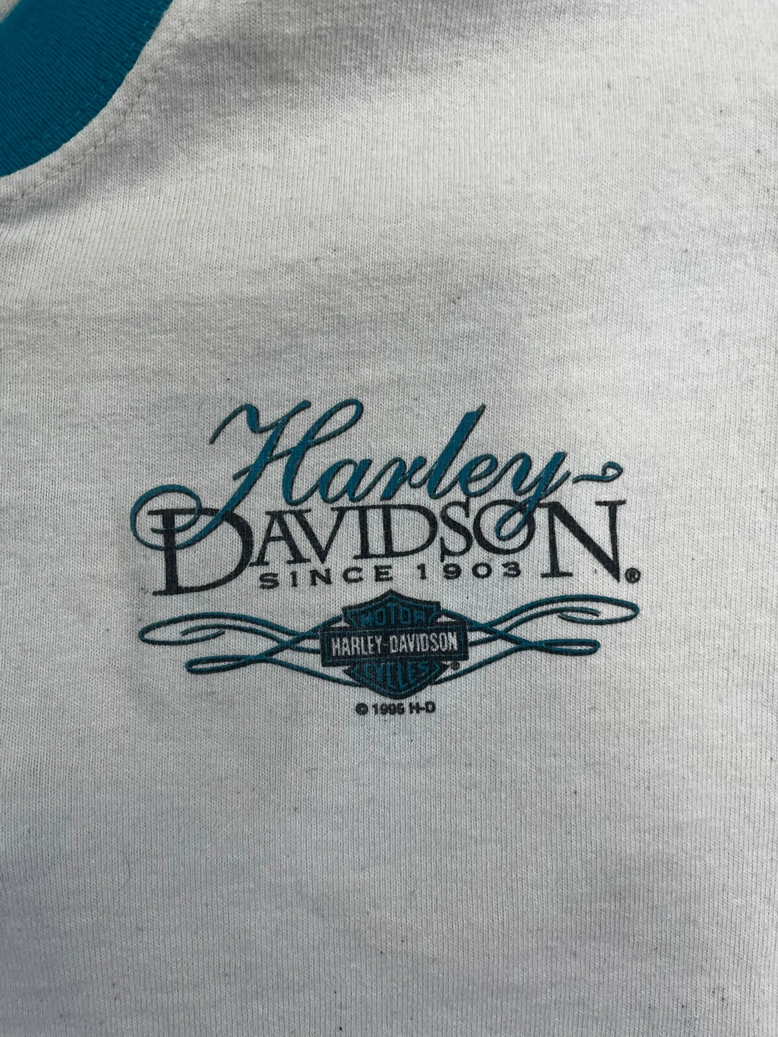 D- Vintage 1995 Harley Davidson Winchester VA Henley Tee sold by HG Vintage product image thumbnail 2