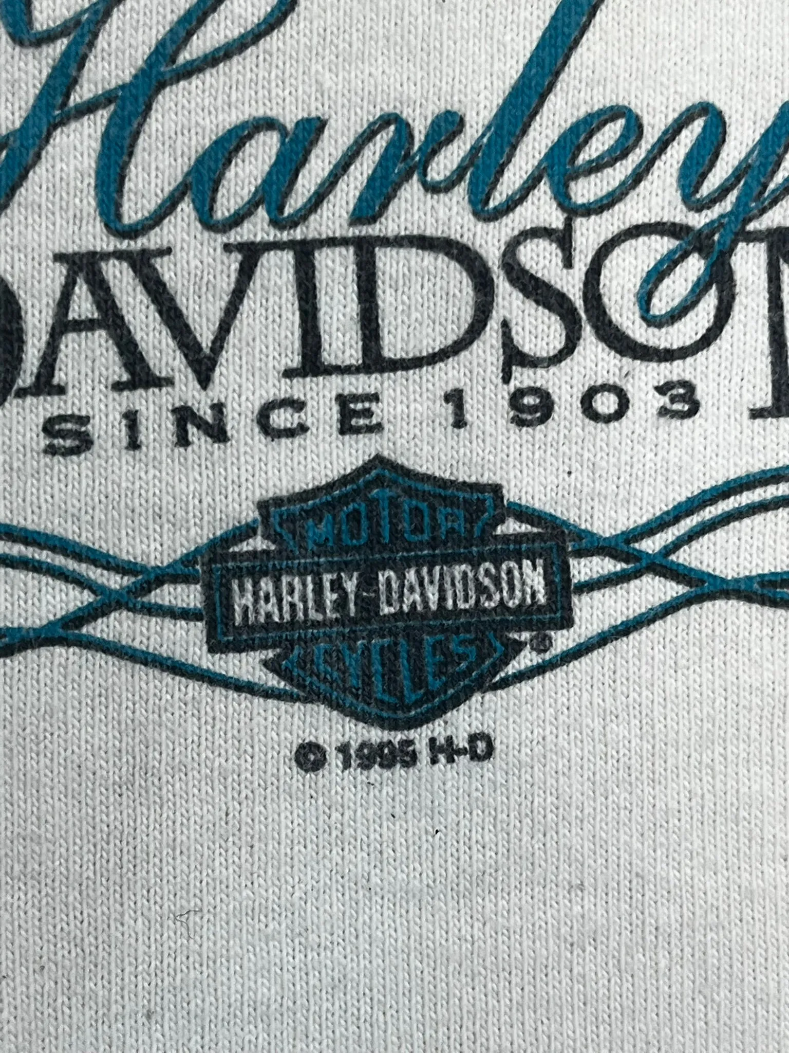 D- Vintage 1995 Harley Davidson Winchester VA Henley Tee sold by HG Vintage product image thumbnail 5