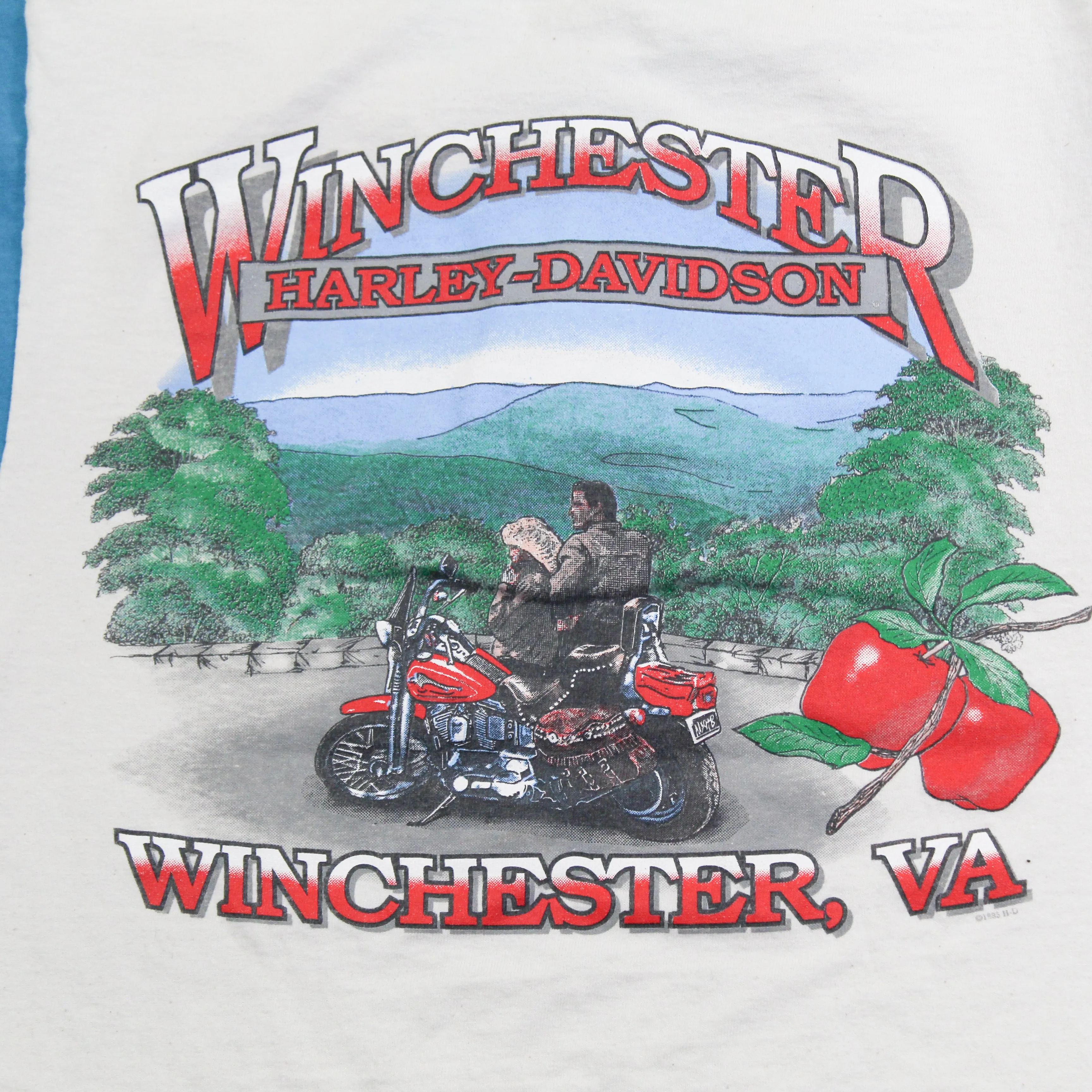 D- Vintage 1995 Harley Davidson Winchester VA Henley Tee sold by HG Vintage product image thumbnail 4