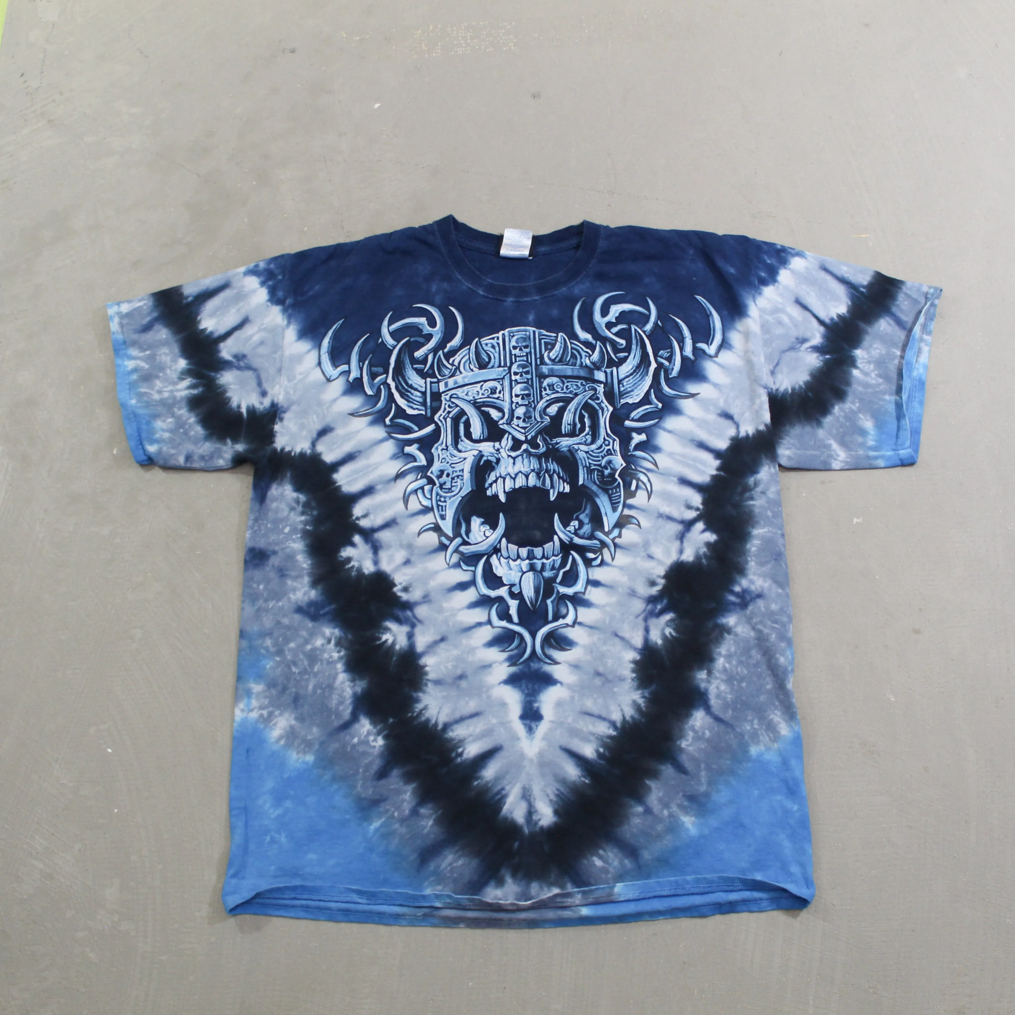 D- 2014 Liquid Blue Norse Viking Graphic Tie Dye Tee sold by HG Vintage