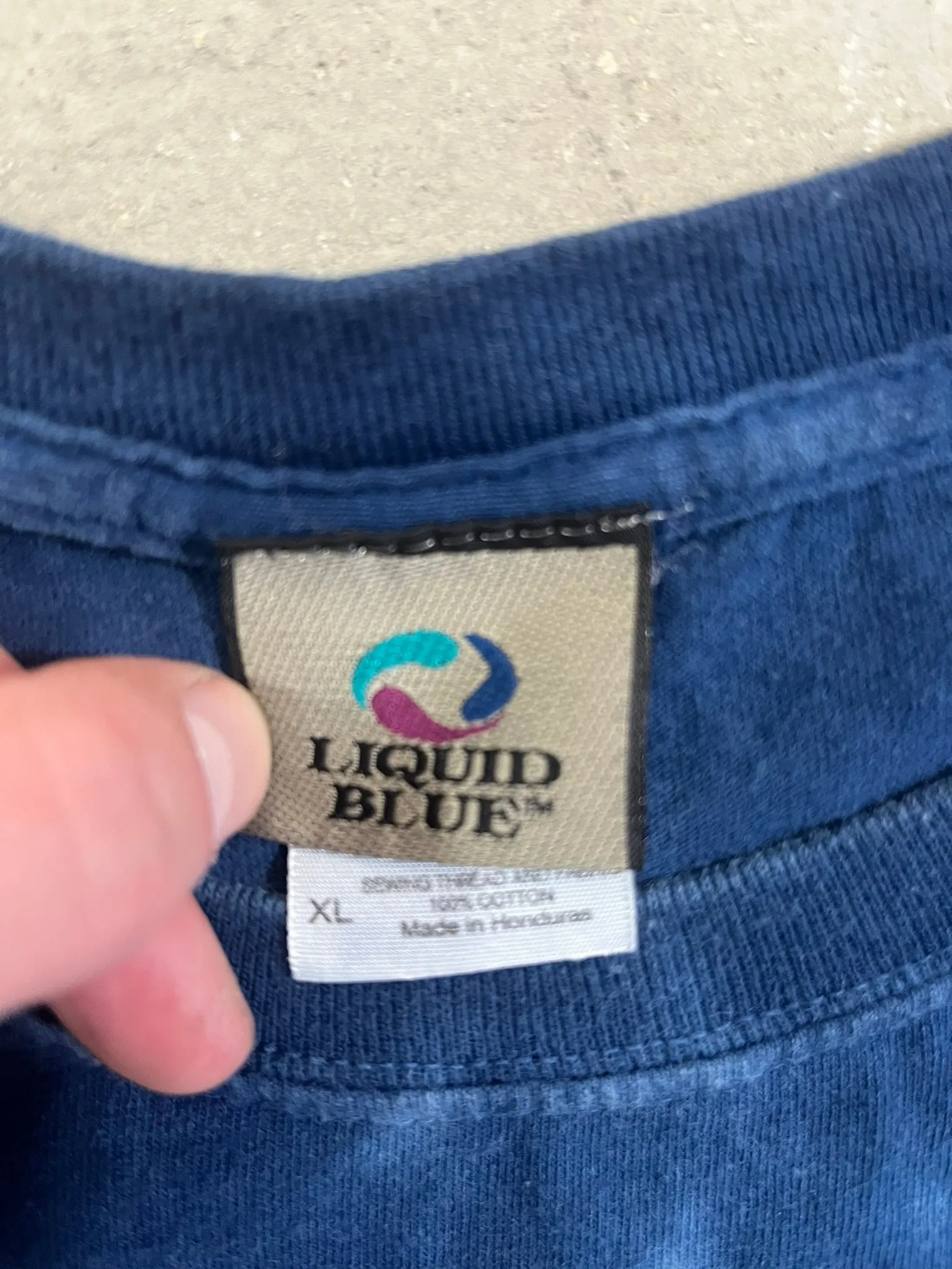 D- 2014 Liquid Blue Norse Viking Graphic Tie Dye Tee sold by HG Vintage product image thumbnail 4