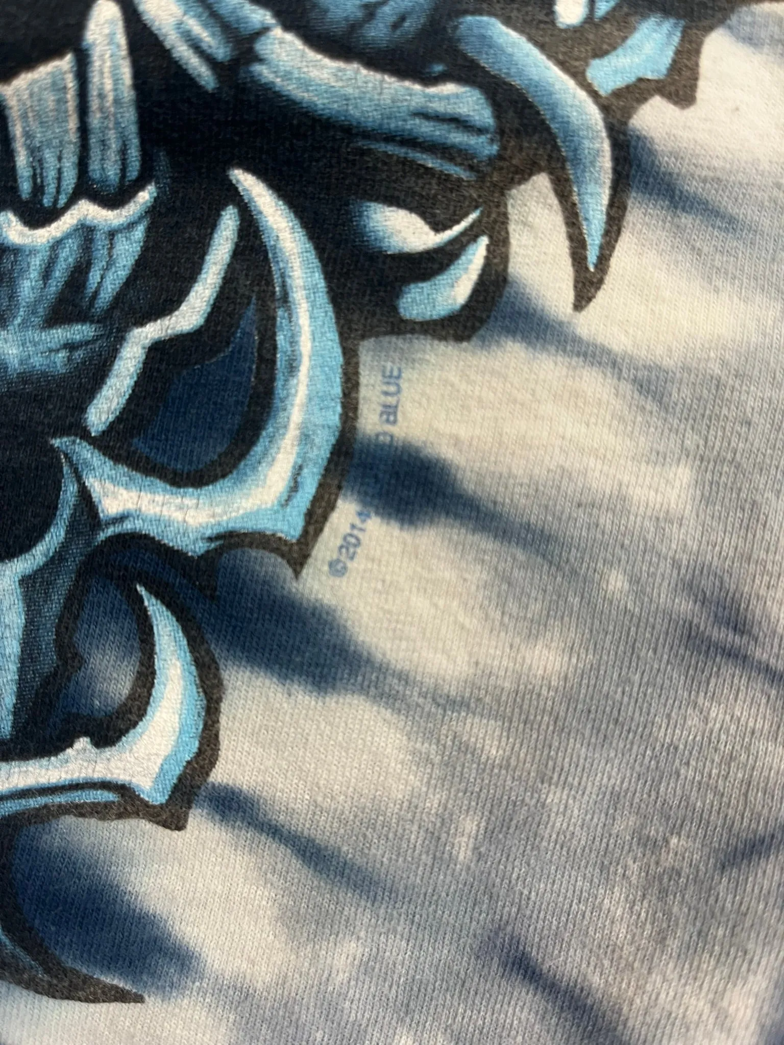 D- 2014 Liquid Blue Norse Viking Graphic Tie Dye Tee sold by HG Vintage product image thumbnail 3