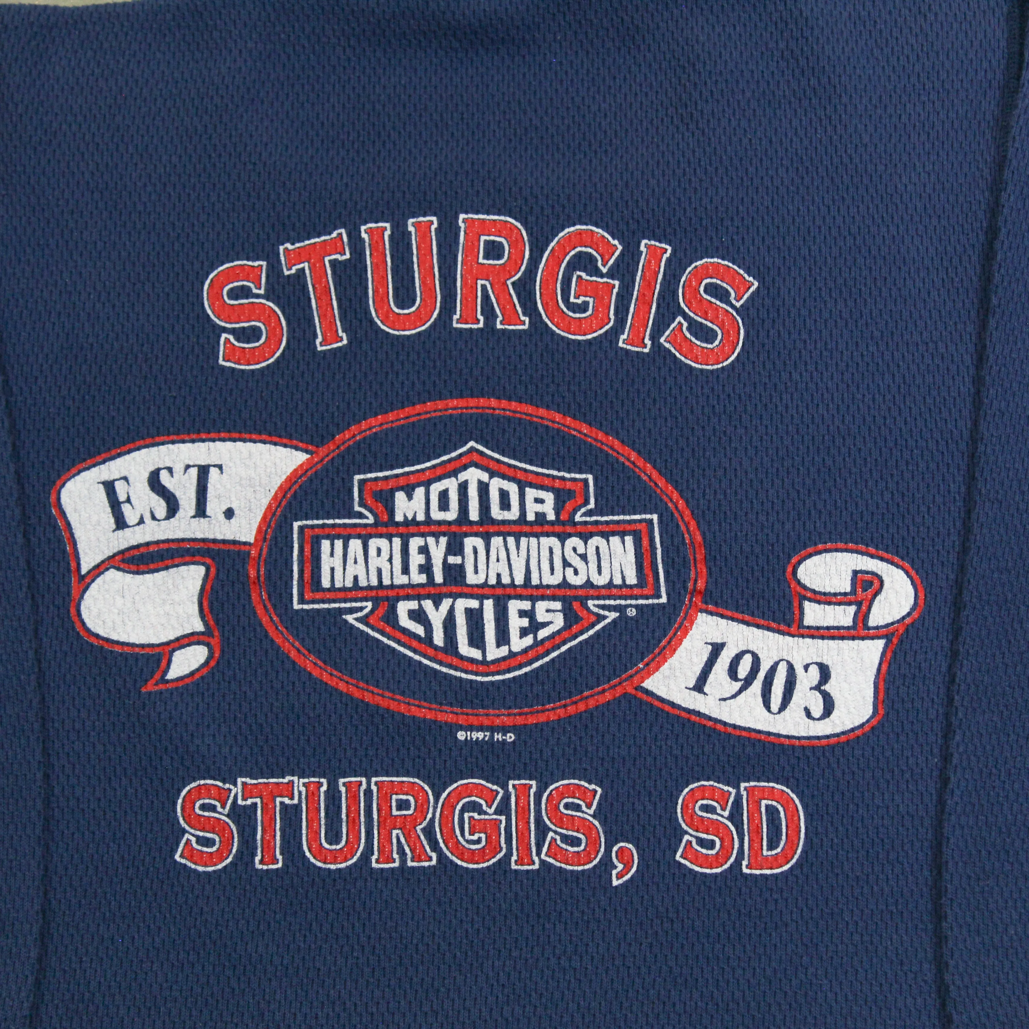D- Vintage 1997 Harley Davidson Sturgis SD Waffle Long Sleeve sold by HG Vintage product image thumbnail 4
