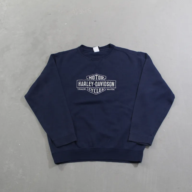 D- Vintage Harley Davidson Mississippi Embroidered Text Crewneck sold by HG Vintage