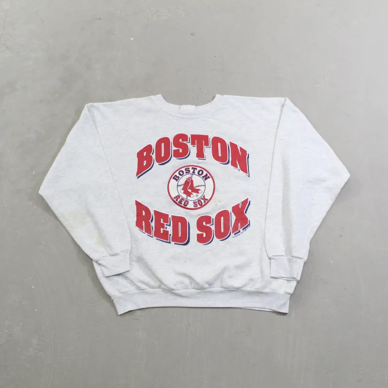 D- Vintage 1993 Boston Red Sox MLB Lee  Logo & Text Crewneck sold by HG Vintage