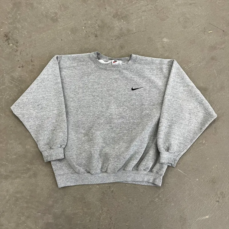 D- Vintage 90s Nike Embroidered Black Chest Swoosh Crewneck sold by HG Vintage