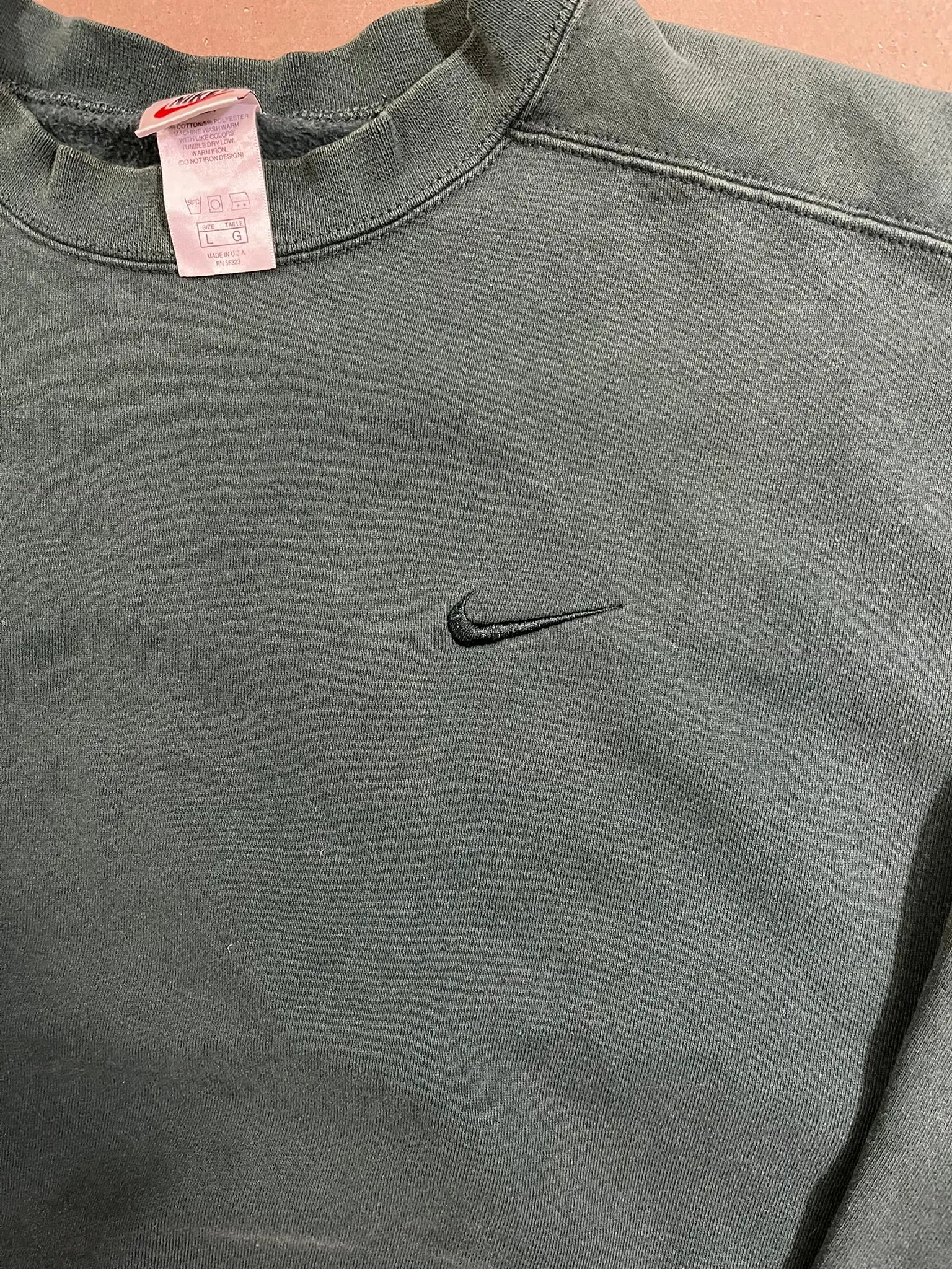 D- Vintage 90s Nike Embroidered Green Chest Swoosh Crewneck sold by HG Vintage product image thumbnail 2