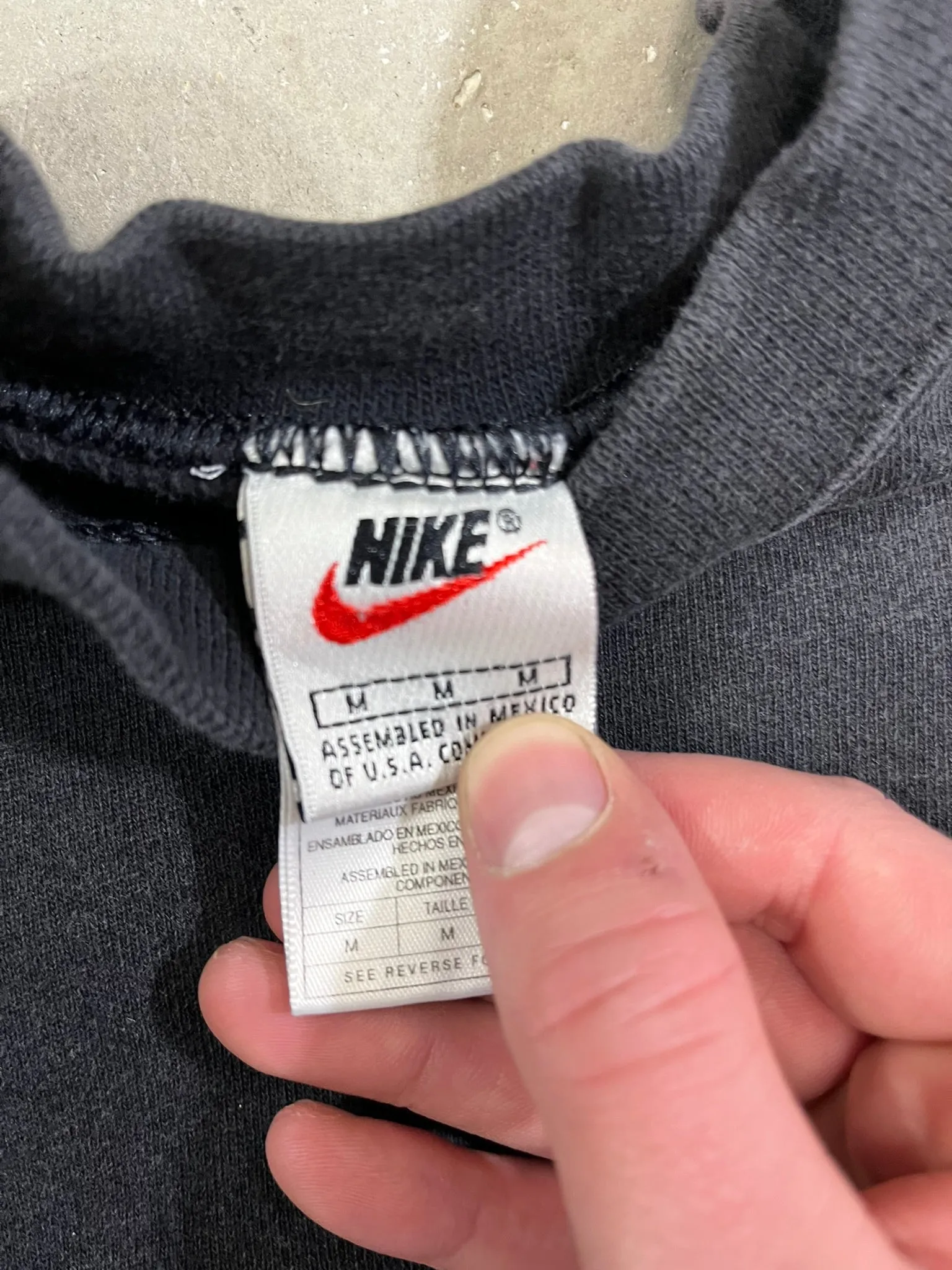 D- Vintage 90s Nike Embroidered Grey Chest Swoosh Crewneck sold by HG Vintage product image thumbnail 5