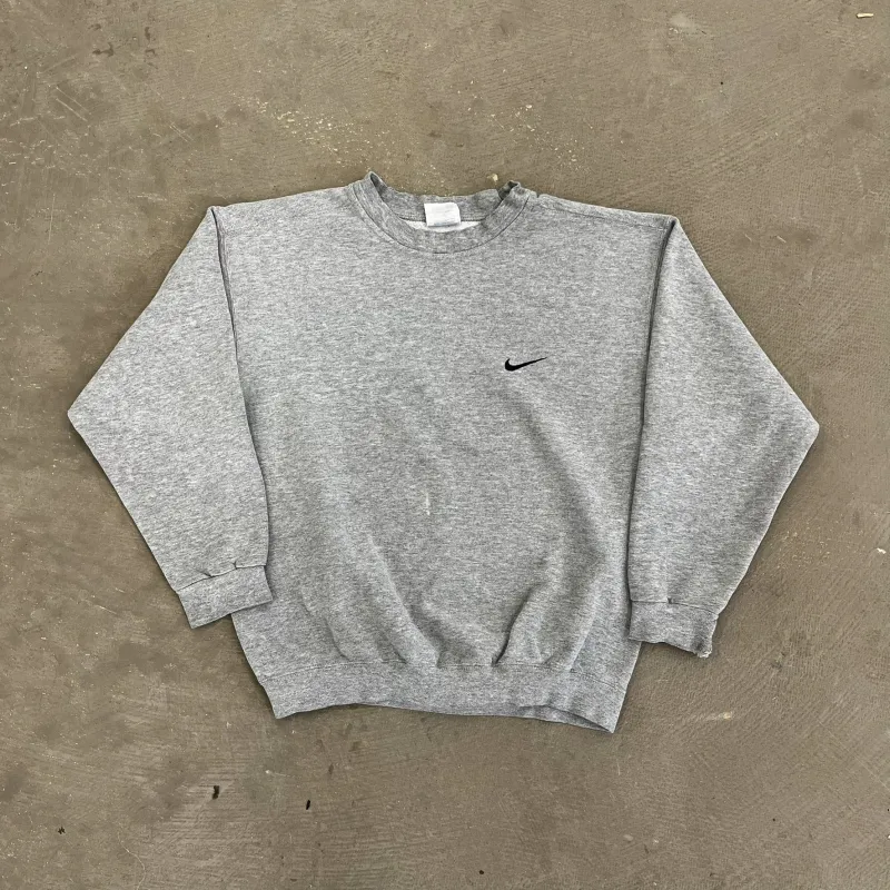 D- Vintage 90s Nike Embroidered Navy Chest Swoosh Crewneck sold by HG Vintage