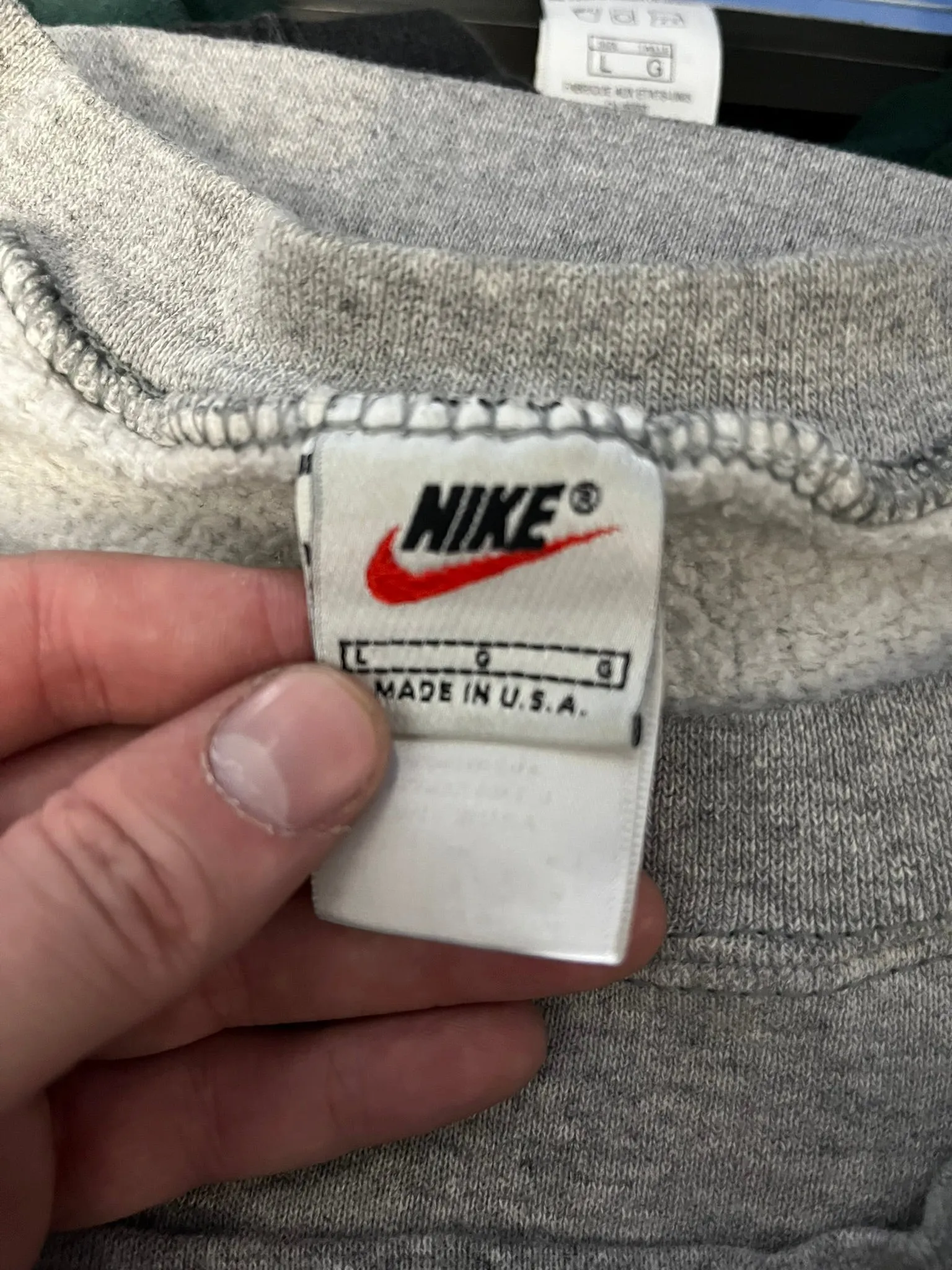 D- Vintage 90s Nike Embroidered Navy Chest Swoosh Crewneck sold by HG Vintage product image thumbnail 4