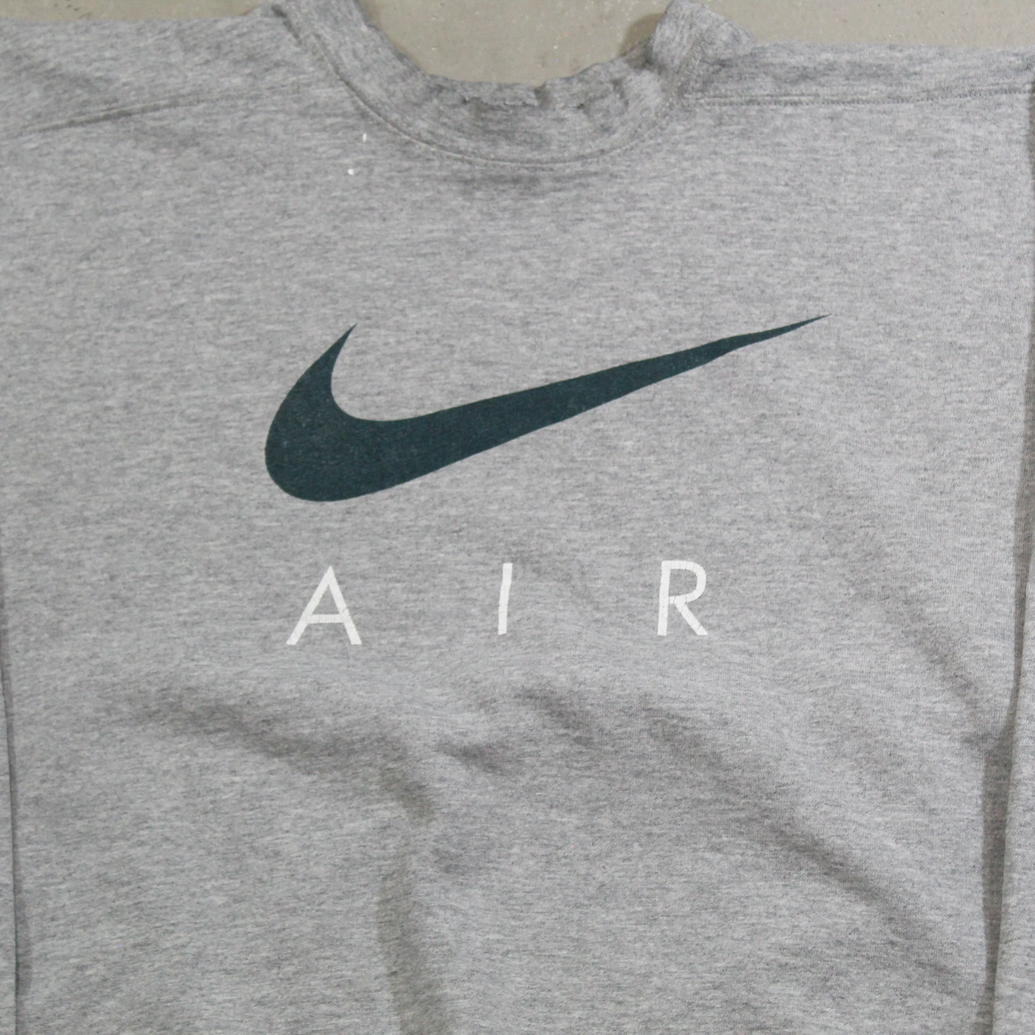 D- Vintage 90s Nike Air Text & Green Swoosh Graphic Crewneck sold by HG Vintage product image thumbnail 2
