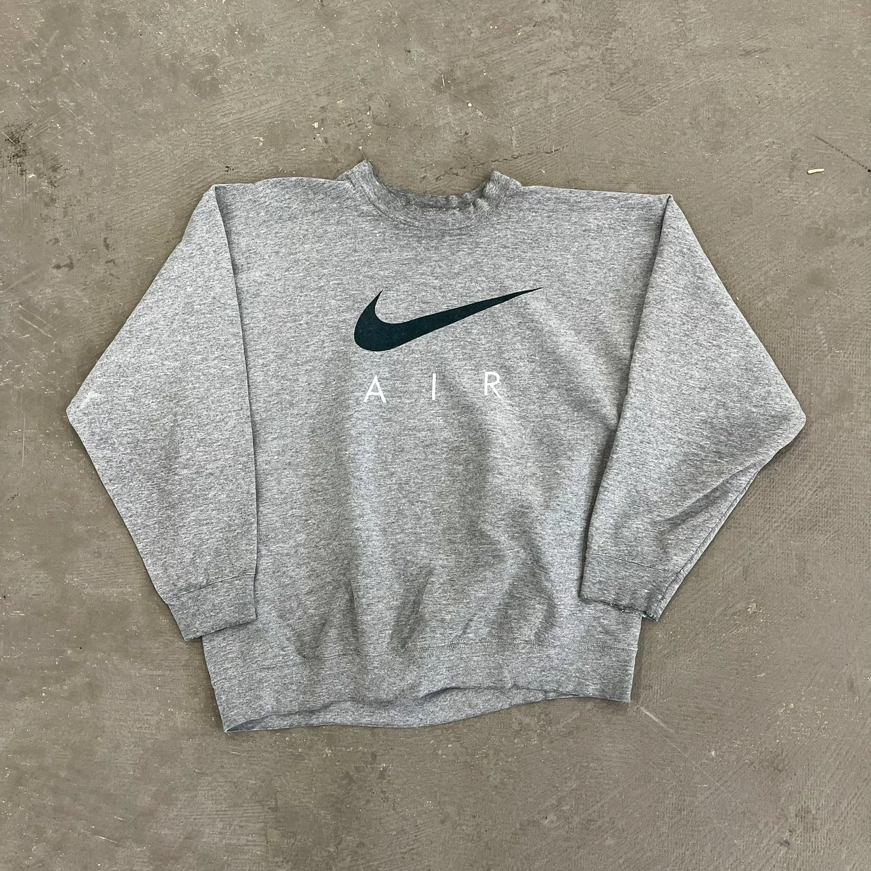 D- Vintage 90s Nike Air Text & Green Swoosh Graphic Crewneck sold by HG Vintage
