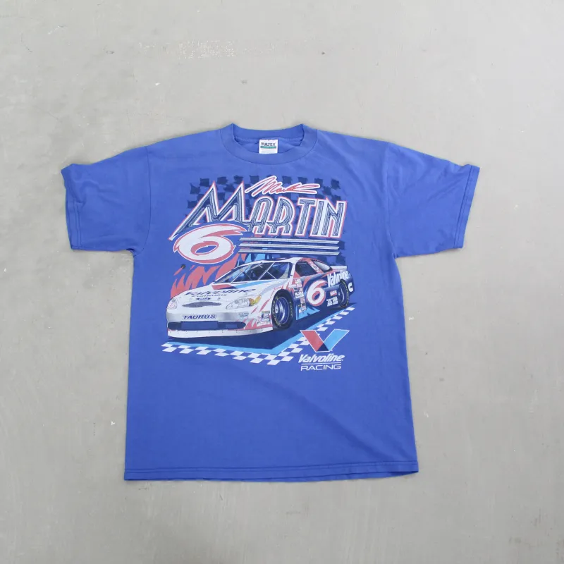 D- Vintage Nascar Mark Martin Valvoline Car Graphic Tee sold by HG Vintage