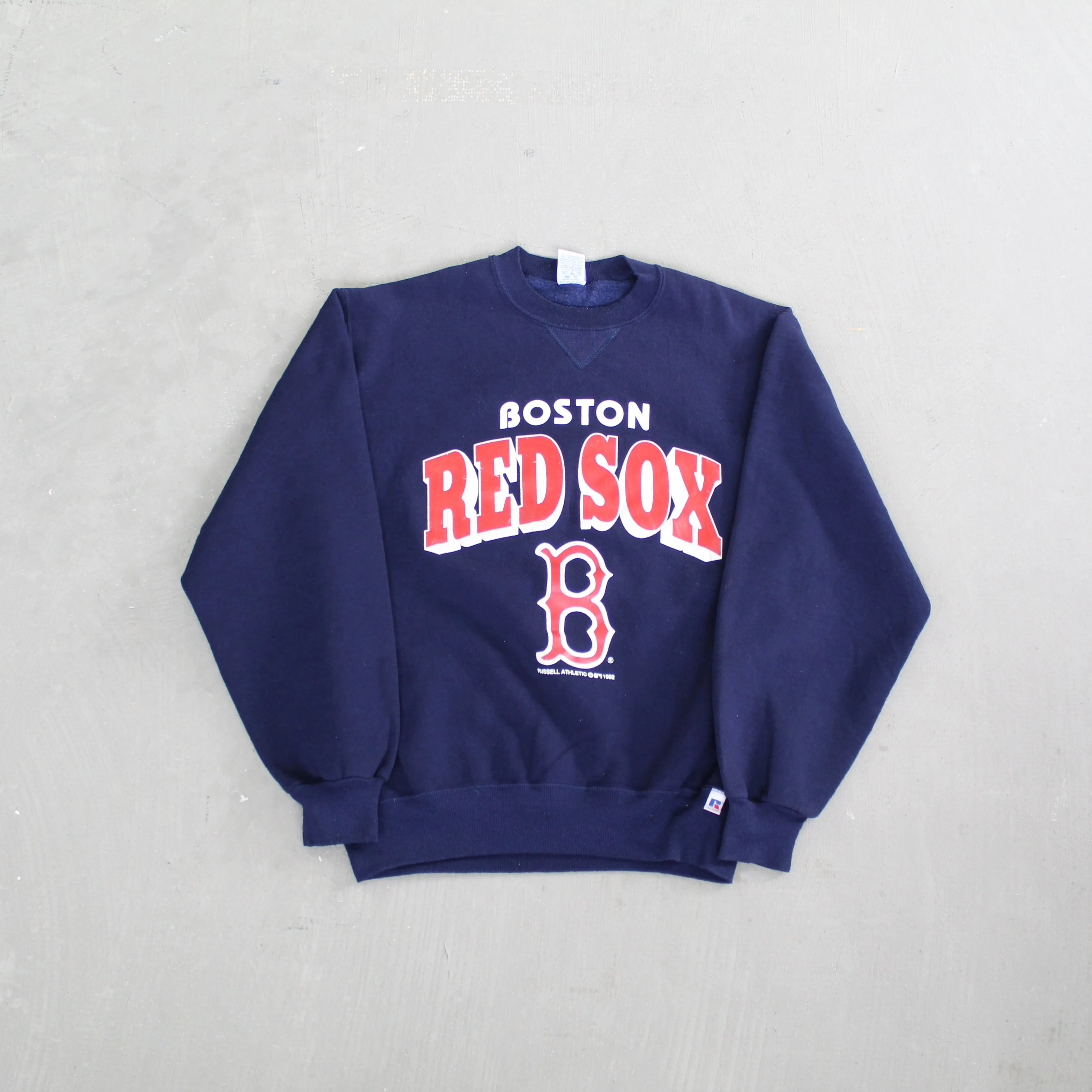 D- Vintage 1992 Boston Red Sox MLB Russell Athletic Text Crewneck sold by HG Vintage