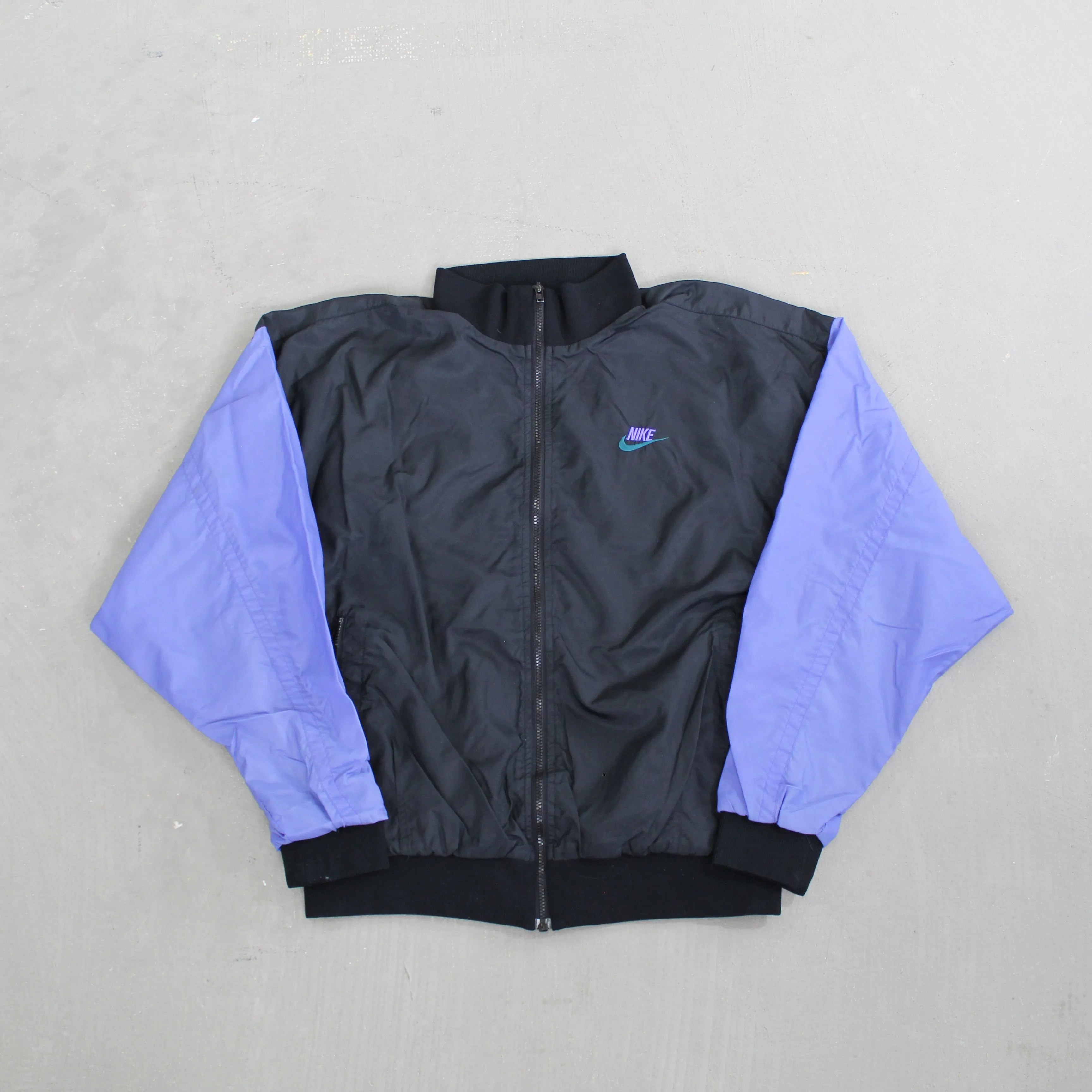 D- Vintage 80s Nike Script Zip Up Bomber Style Windbreaker sold by HG Vintage