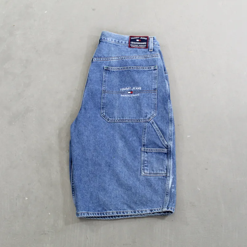 D- Vintage Tommy Hilfiger Denim Carpenter Jorts sold by HG Vintage