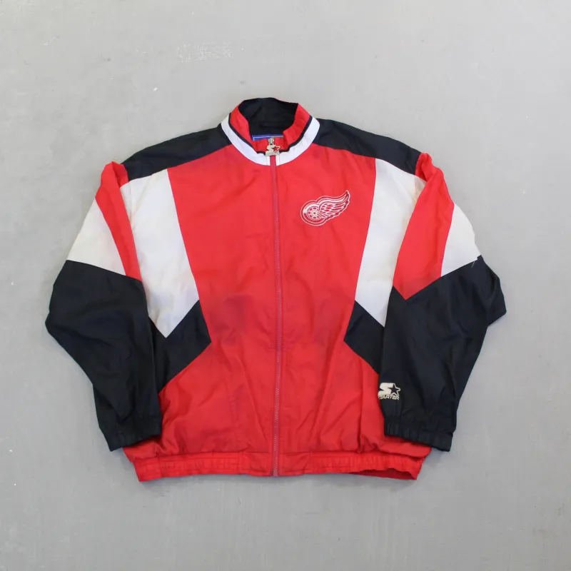 D- Vintage Detroit Red Wings NHL Starter Windbreaker Jacket sold by HG Vintage