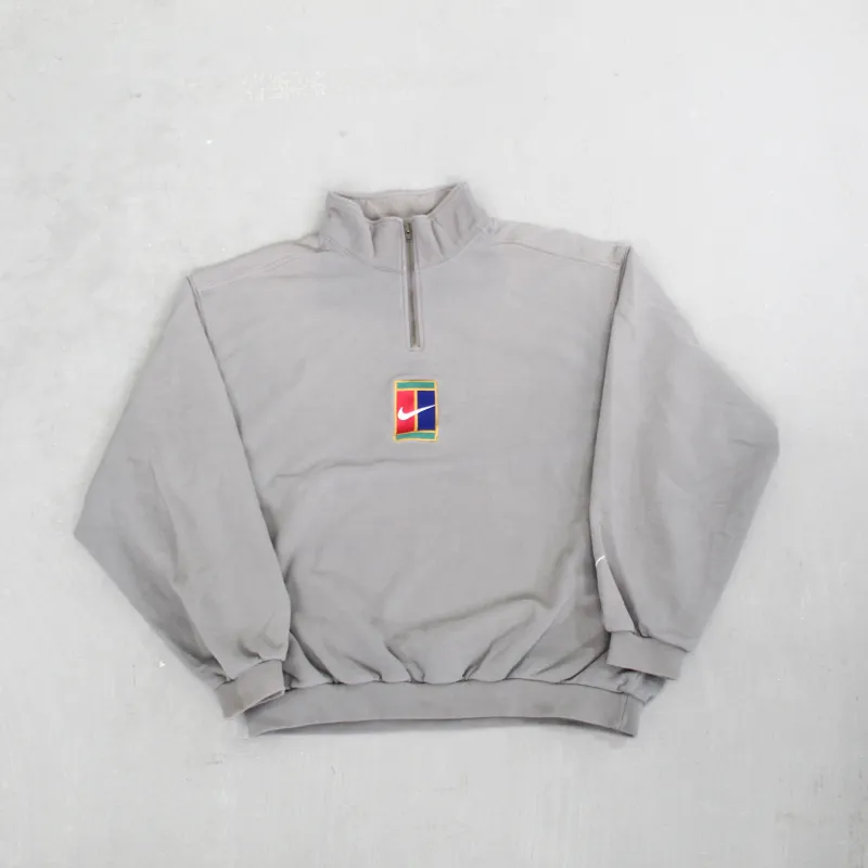 D- Vintage 90s Nike Tennis Embroidered Challenge Court Quarter Zip Crewneck sold by HG Vintage