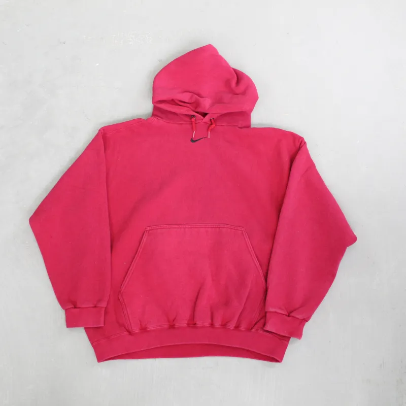 D- Vintage 90s Nike Embroidered Swoosh Mid Chest Hoodie sold by HG Vintage