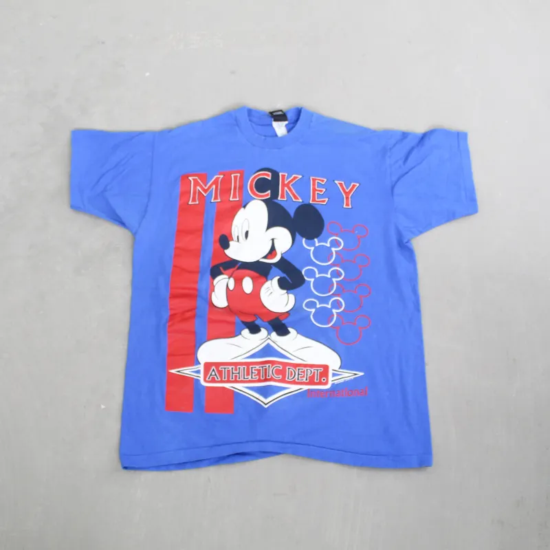 D- Vintage Disney Mickey Athletic Dept Single Stitch Tee sold by HG Vintage