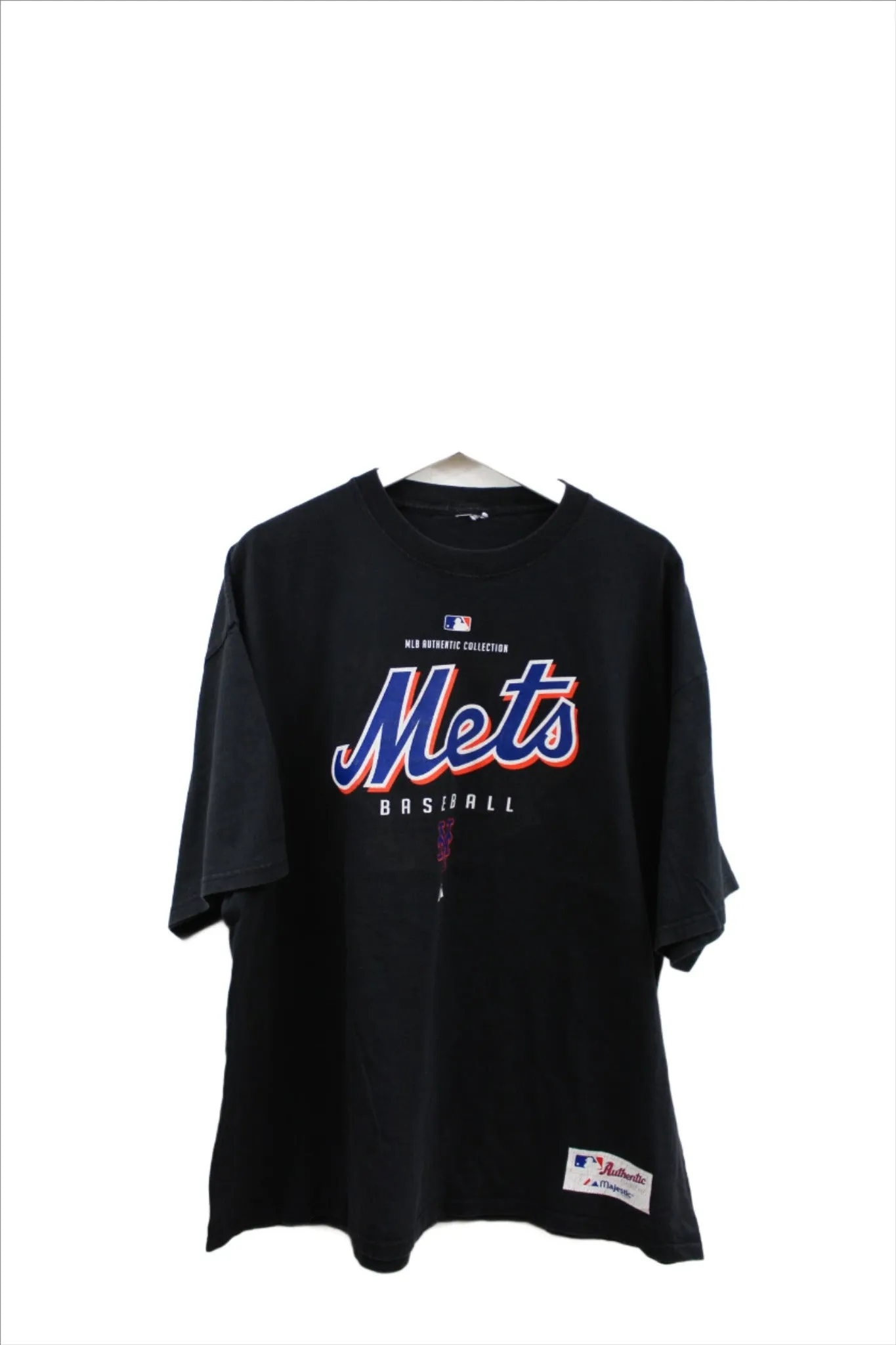 X - MLB Majestic Authentic New York Mets Script Tee sold by HG Vintage