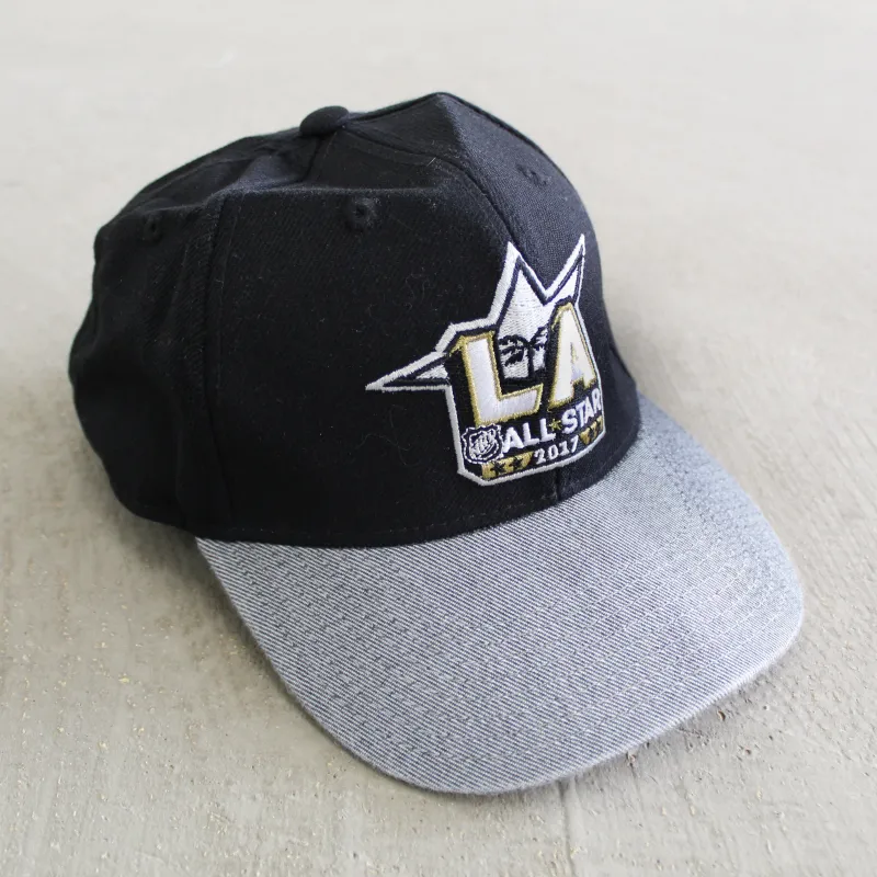 D- NHL 2017 LA All Star Game Embroidered Logo Velcro Strapback Hat sold by HG Vintage