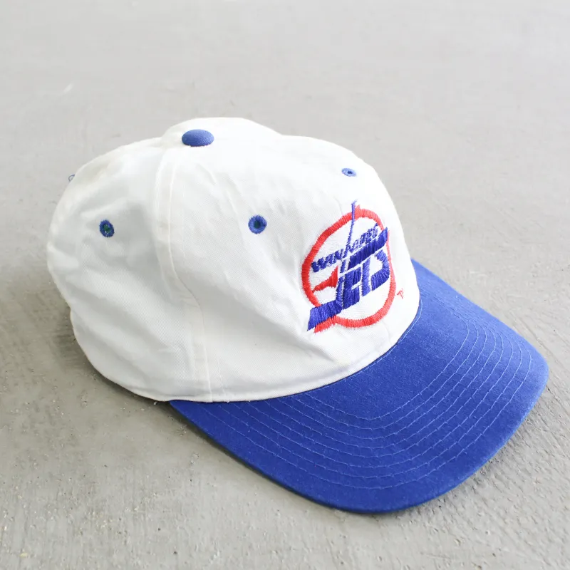 D- Vintage Winnipeg Jets NHL Starter Embroidered Logo Strapback Hat sold by HG Vintage