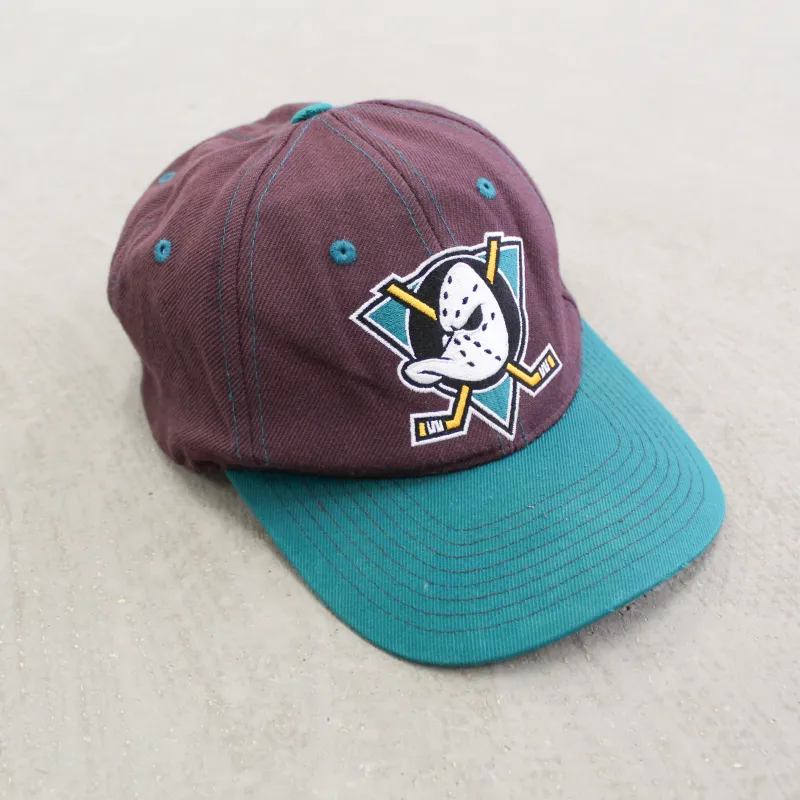 D- Vintage Anaheim Ducks NHL Zephyr Embroidered Logo Snapback Hat sold by HG Vintage