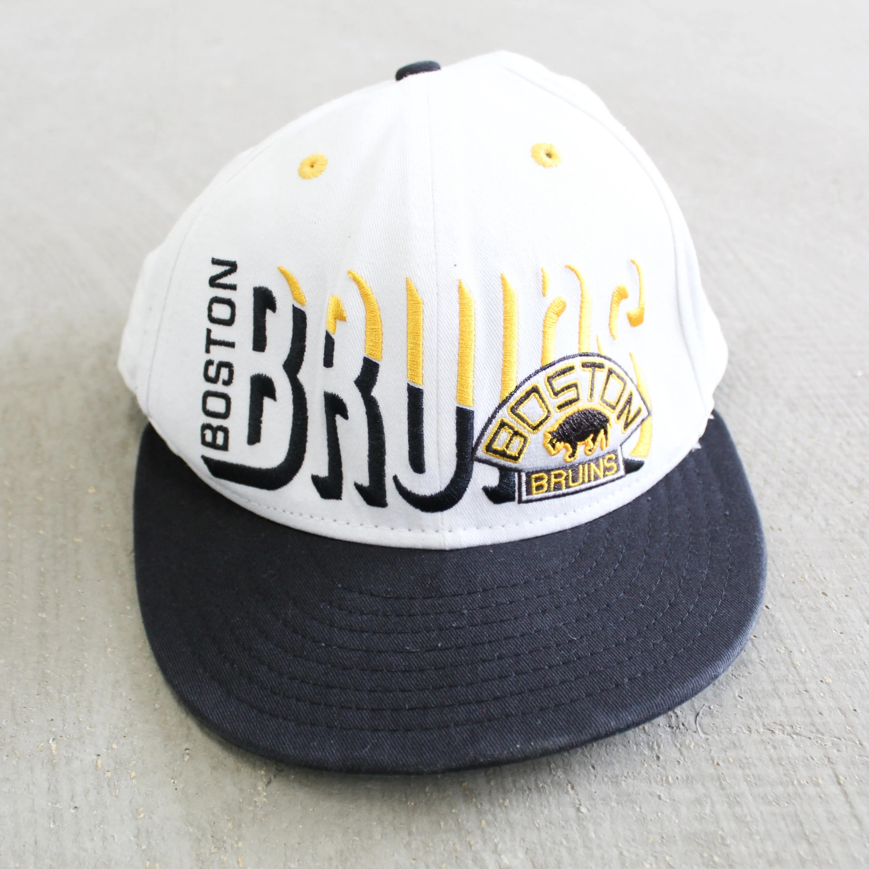D- Vintage Boston Bruins NHL Text Snapback Hat sold by HG Vintage product image thumbnail 2
