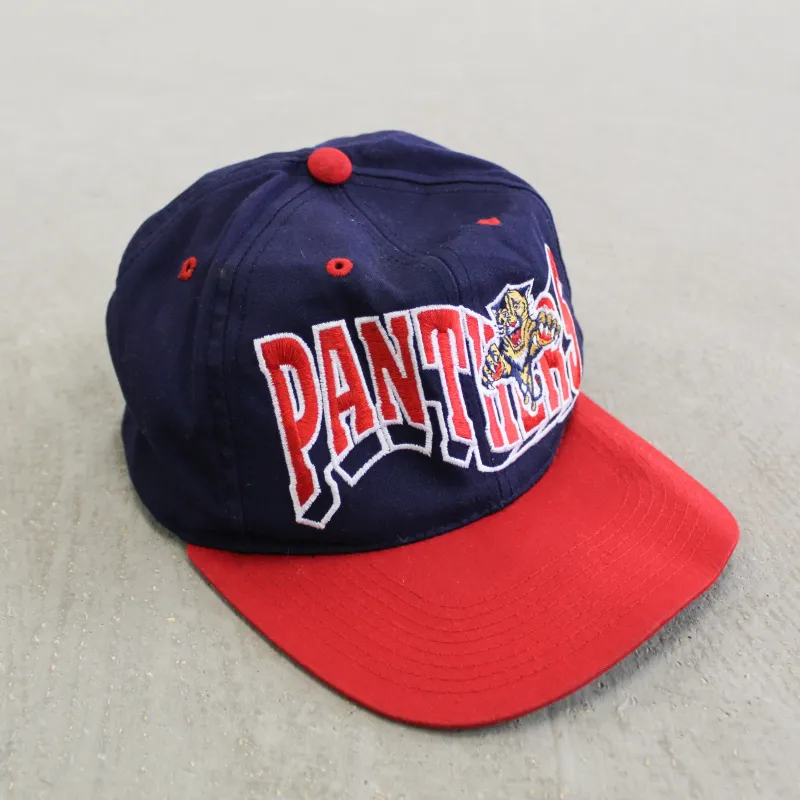 D- Vintage Florida Panthers NHL Logo & Text Snapback Hat sold by HG Vintage