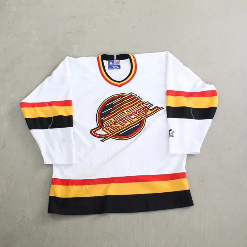 D- Vintage Vancouver Canucks NHL Starters Hockey Jersey w/ Autograph sold by HG Vintage