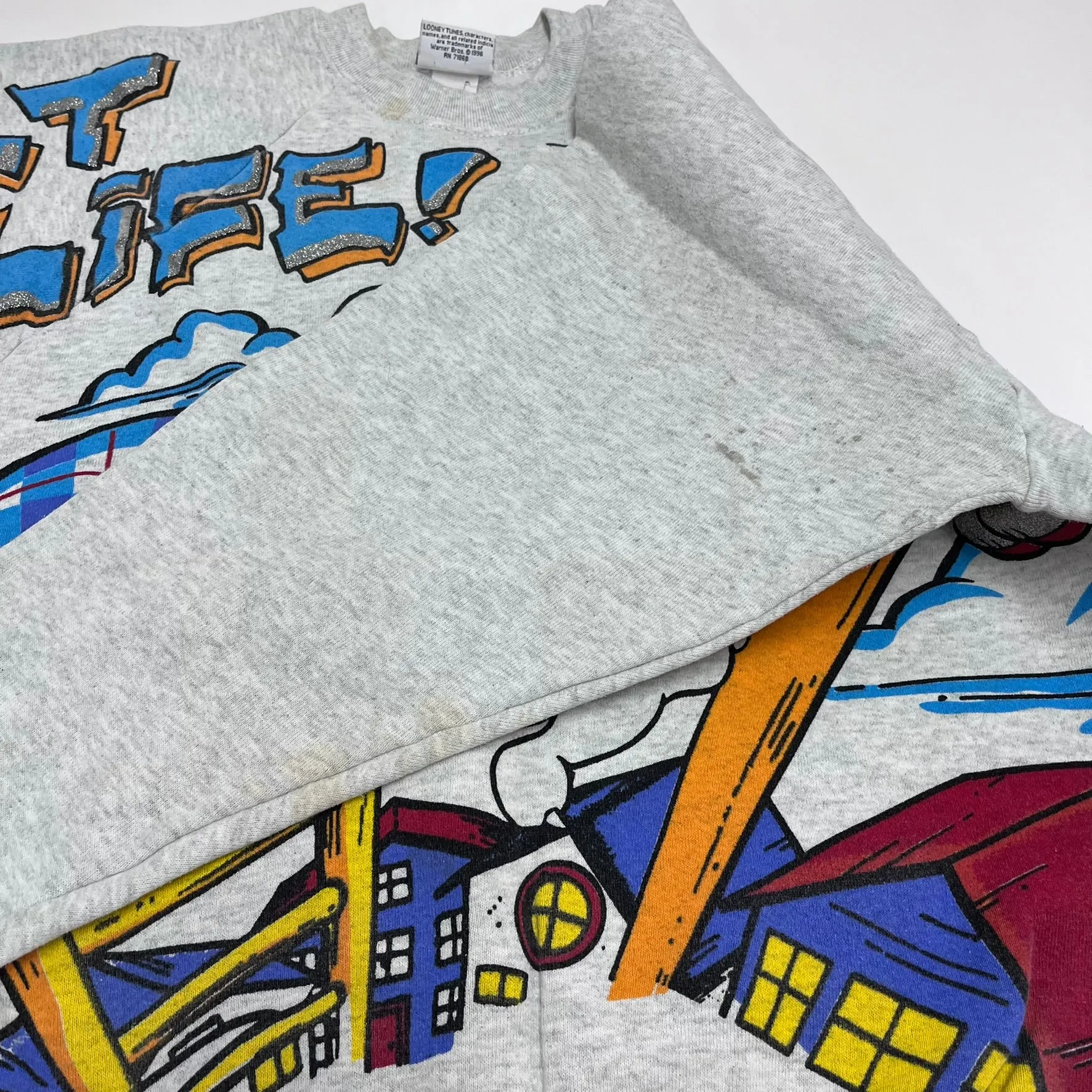 D- Vintage 1996 Looney Tunes Tweedy Bird & Sylvester Cat Jumbo Print Crewneck sold by HG Vintage product image thumbnail 4