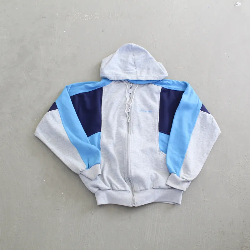 D- Vintage 80s Adidas Color Block Zip Up Hoodie sold by HG Vintage