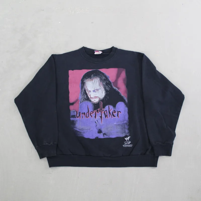 D- Vintage 1996 The Undertaker WWF Attitude Picture Wrestling Crewneck sold by HG Vintage
