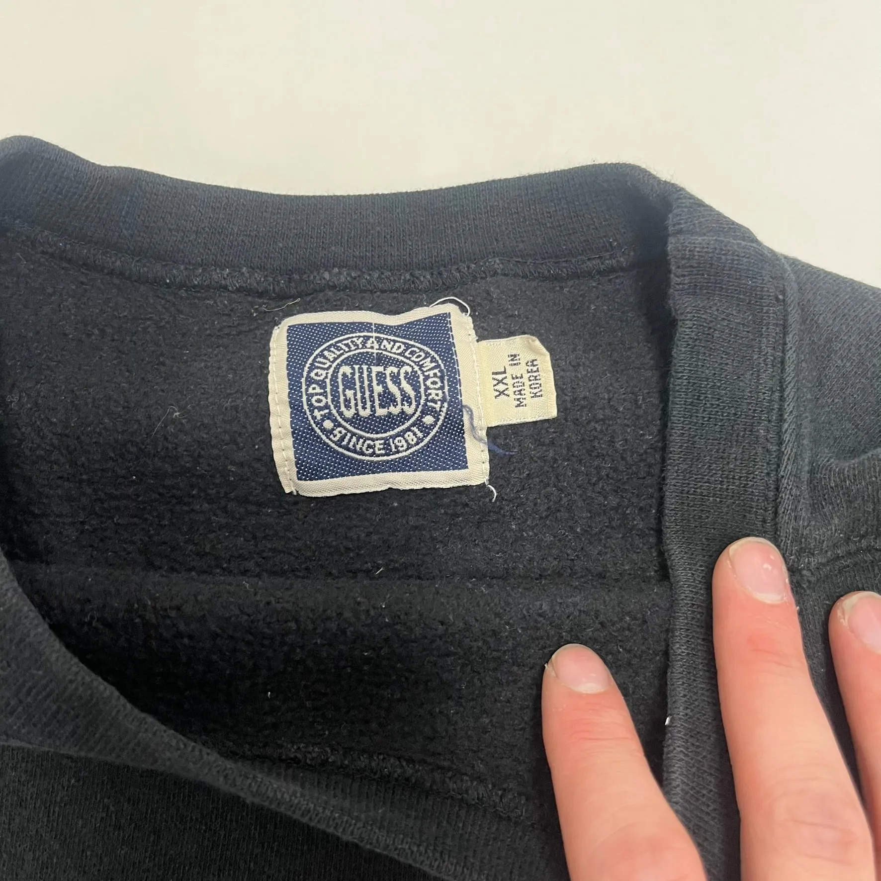 D- Vintage Guess Jeans USA Embroidered Text Crewneck sold by HG Vintage product image thumbnail 4