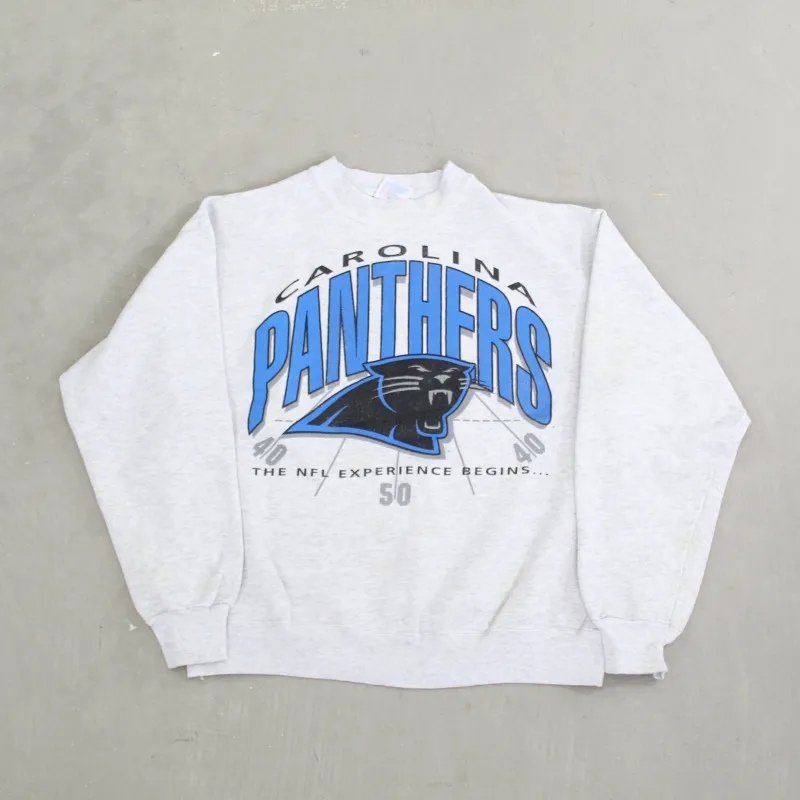 D- Vintage Carolina Panthers NFL Logo & Text Crewneck sold by HG Vintage