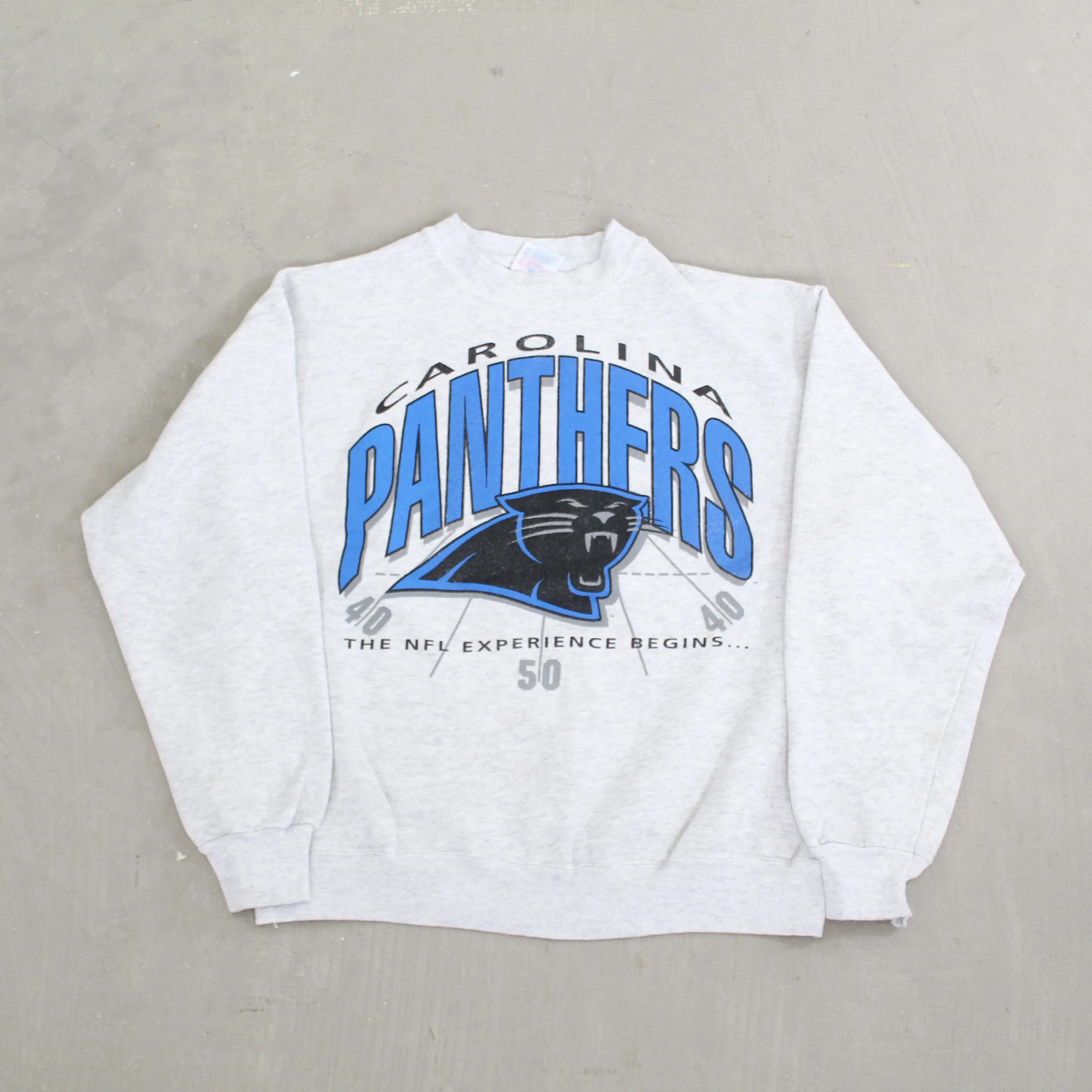 D- Vintage Carolina Panthers NFL Logo & Text Crewneck sold by HG Vintage