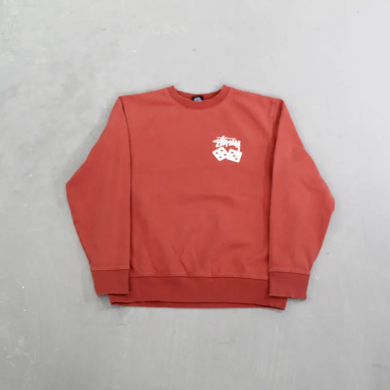 D- Vintage Stussy Text & Dice Crewneck sold by HG Vintage