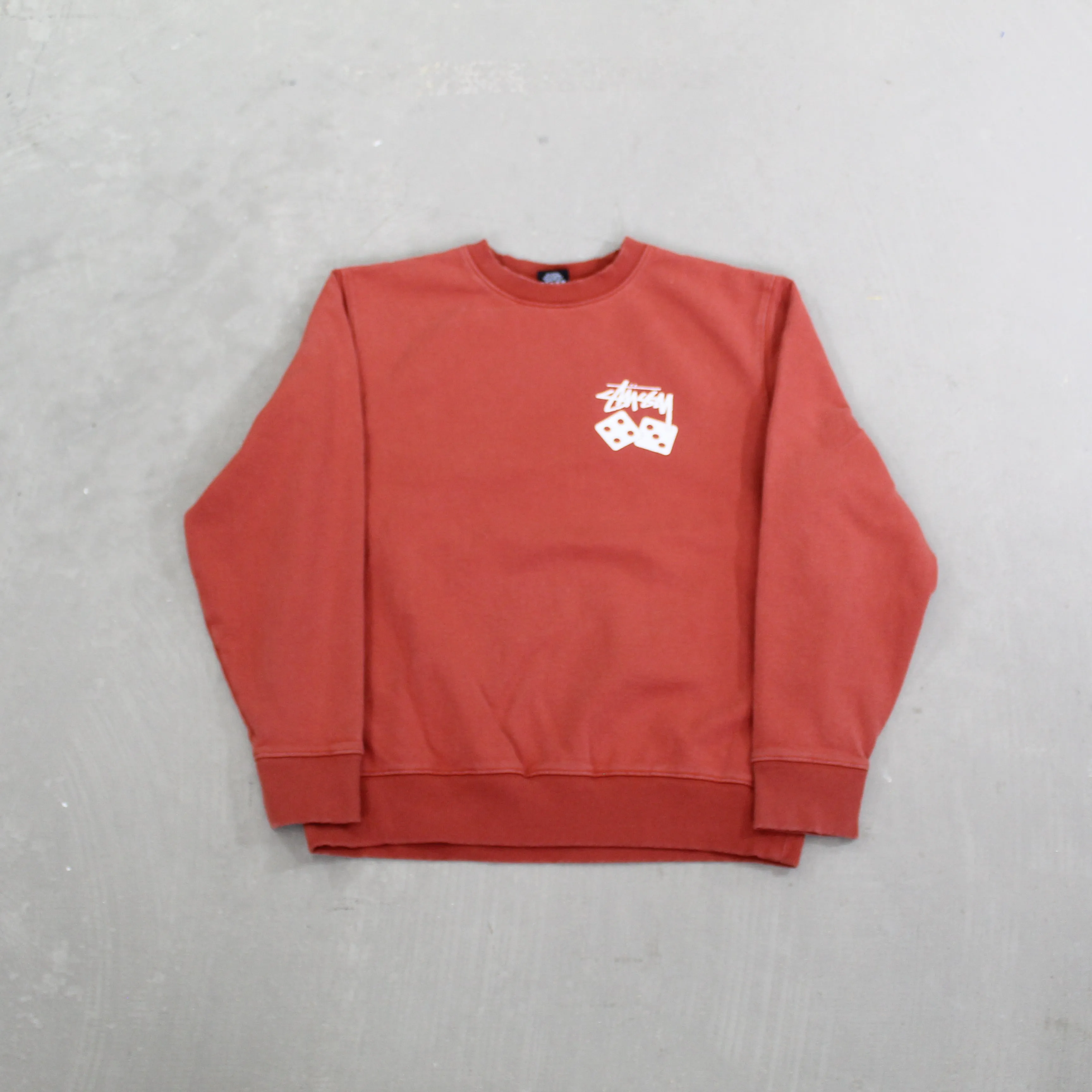 D- Vintage Stussy Text & Dice Crewneck sold by HG Vintage